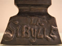 Bronze Buste Signed Emmanuel Villanus, La Sybille