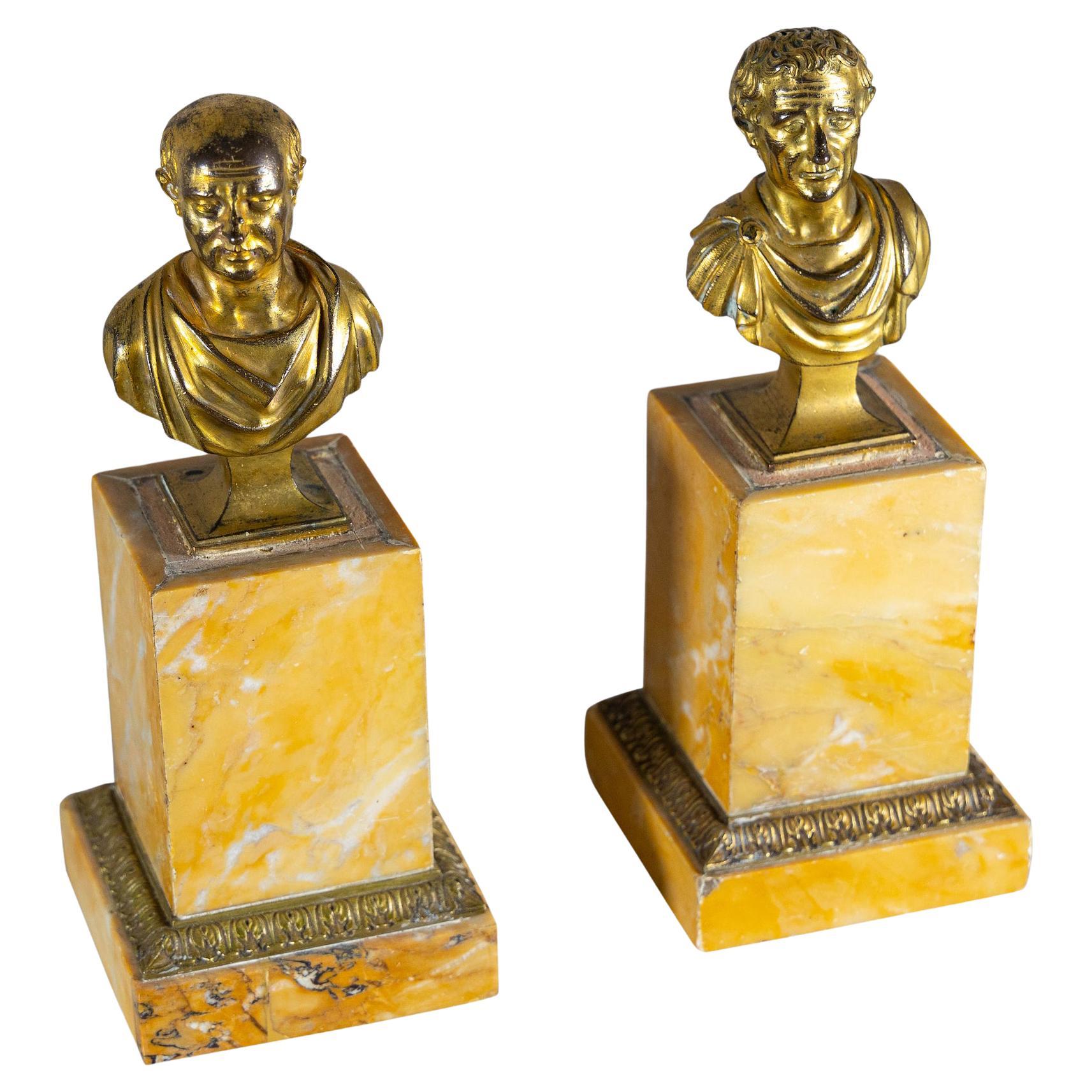 Bronze Busts, Italy 18th Century For Sale