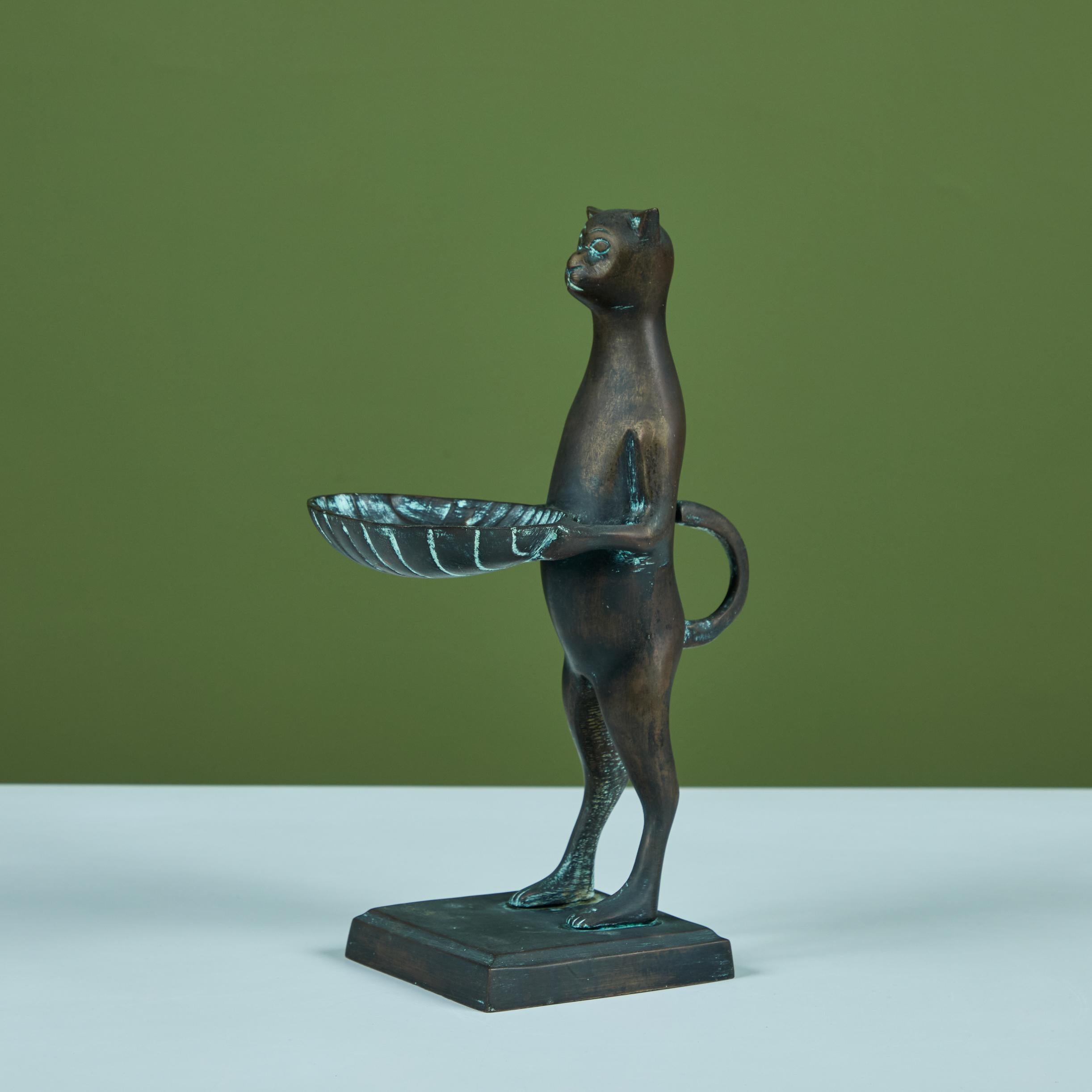 Bronze Butler Cat in the Style of Diego Giacometti For Sale 4