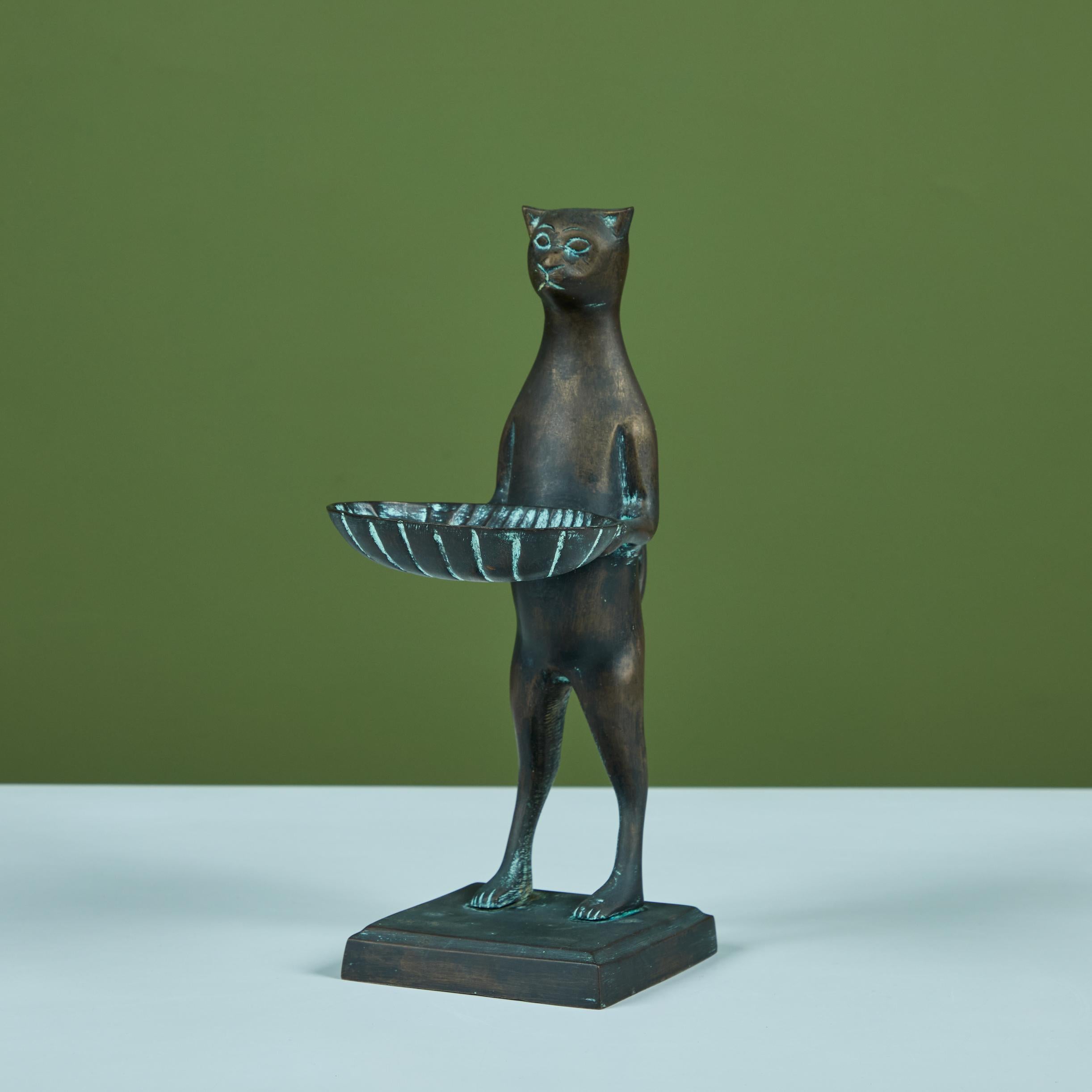 Bronze Butler Cat in the Style of Diego Giacometti For Sale 5