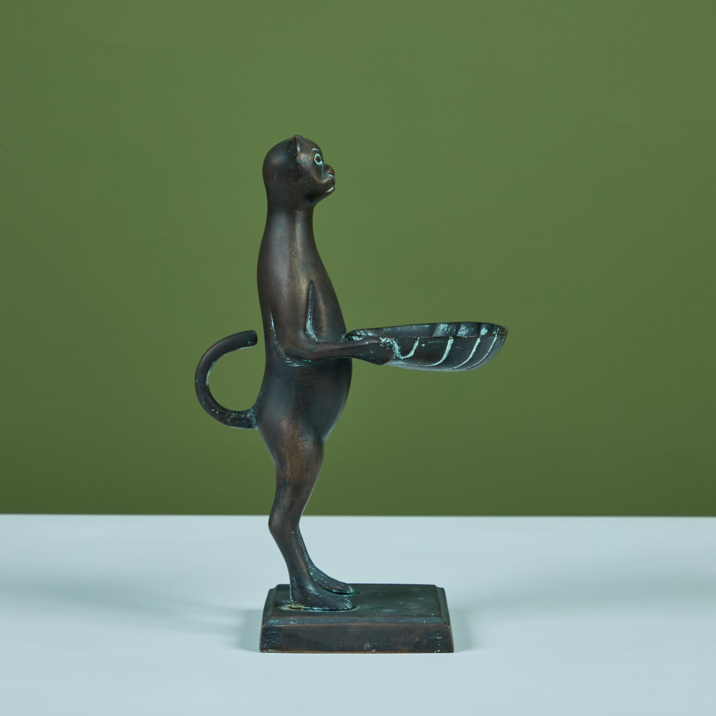 20th Century Bronze Butler Cat in the Style of Diego Giacometti For Sale