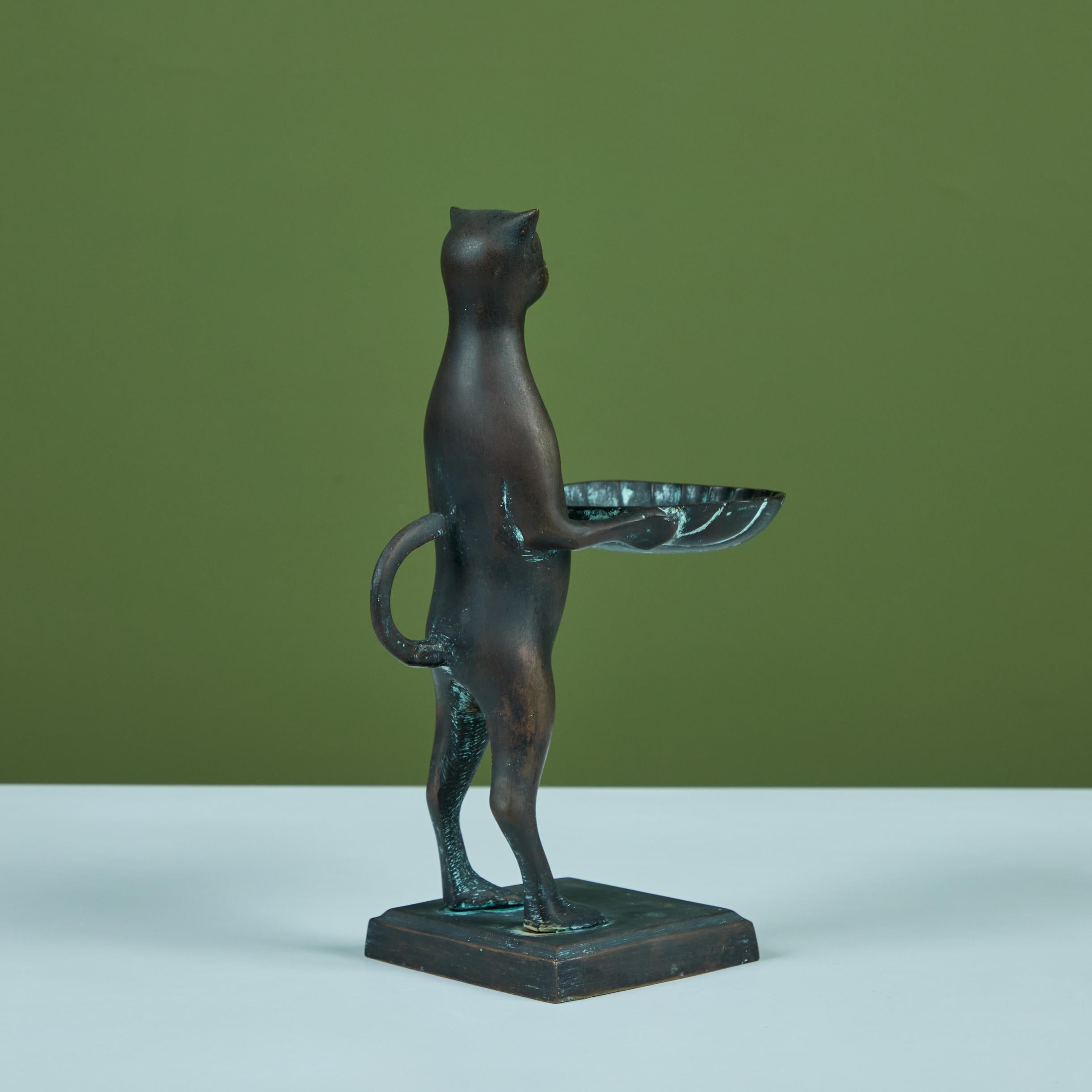 Bronze Butler Cat in the Style of Diego Giacometti For Sale 1