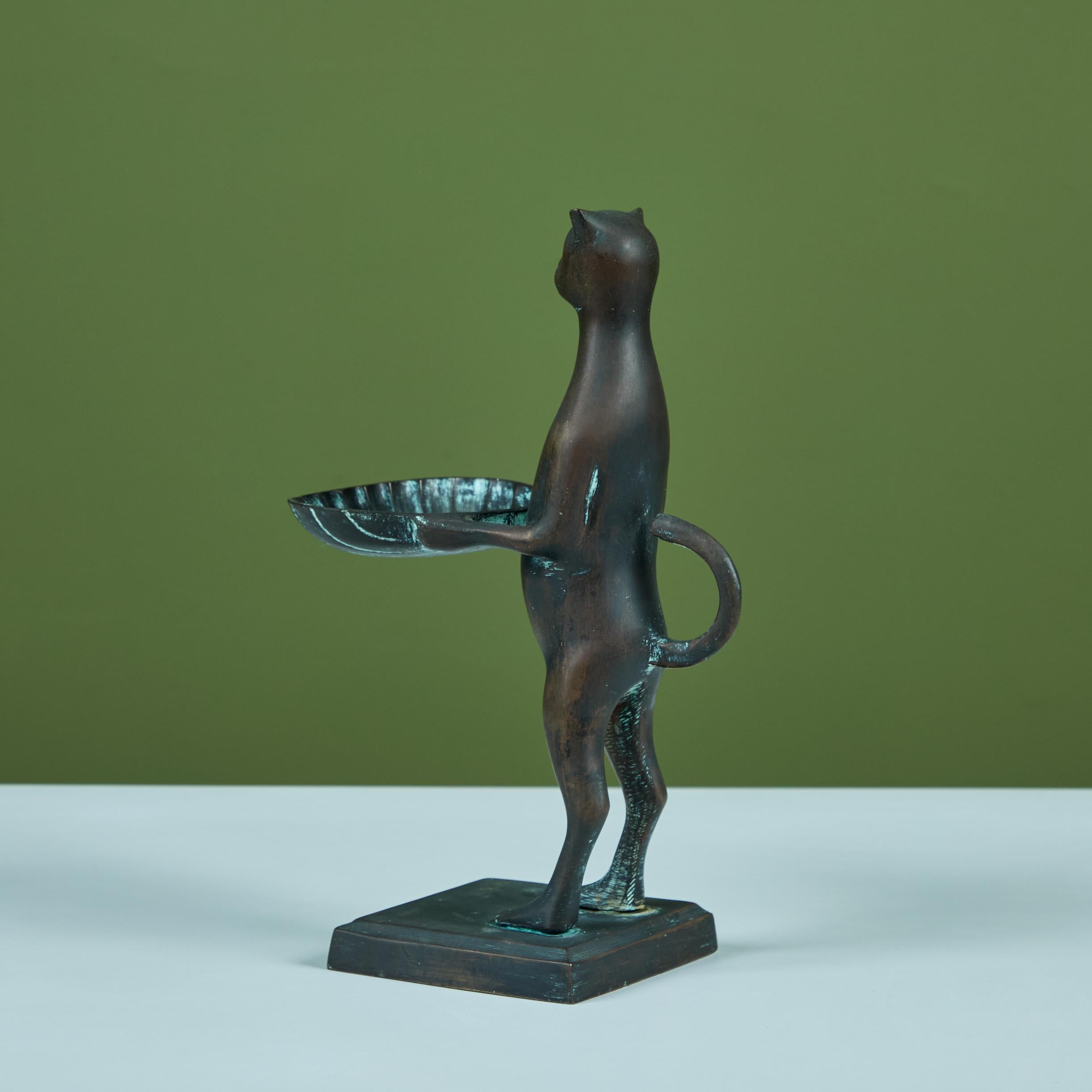 Bronze Butler Cat in the Style of Diego Giacometti For Sale 3