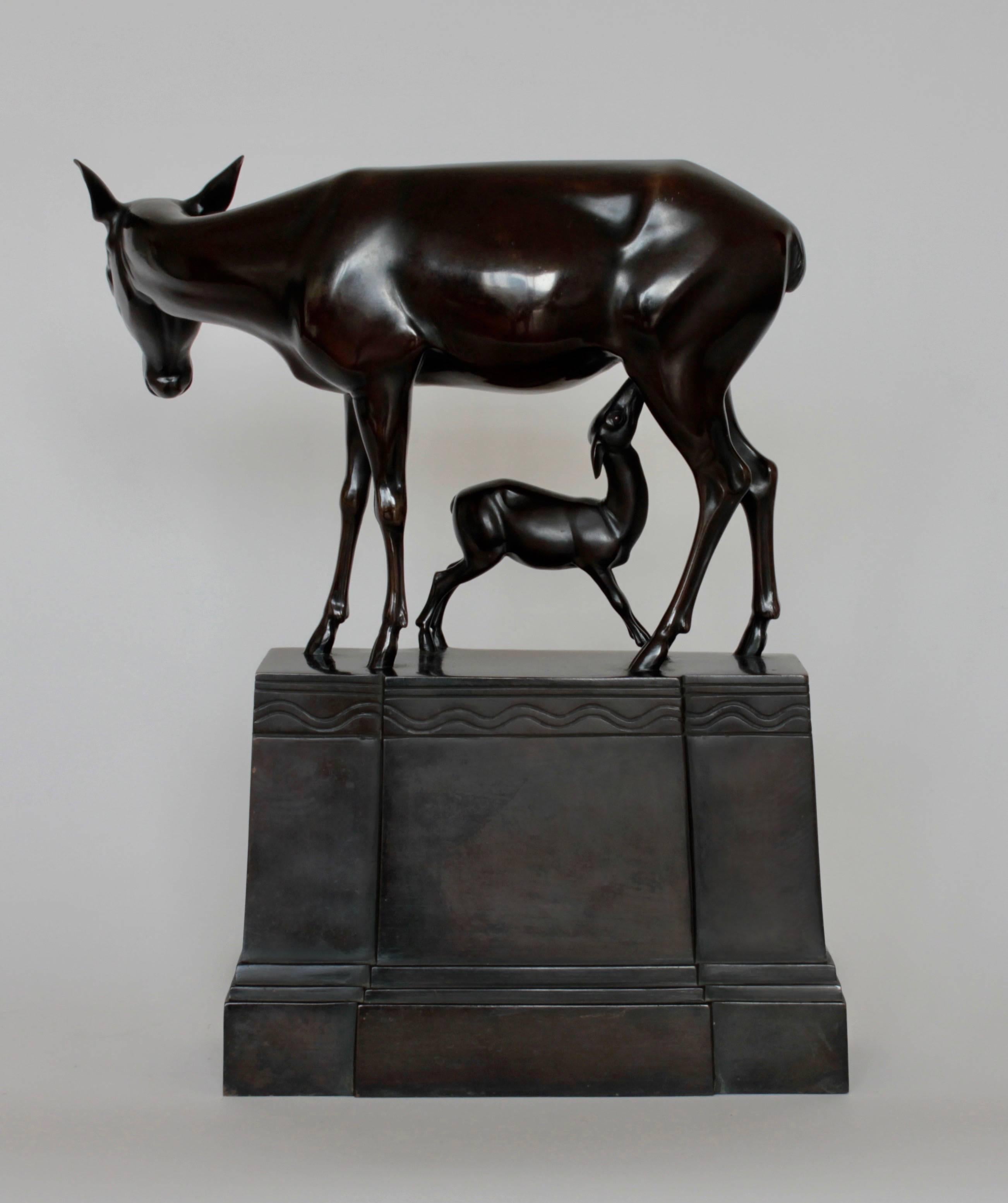 Patinated Bronze by Valentin Winkler, 1930 For Sale