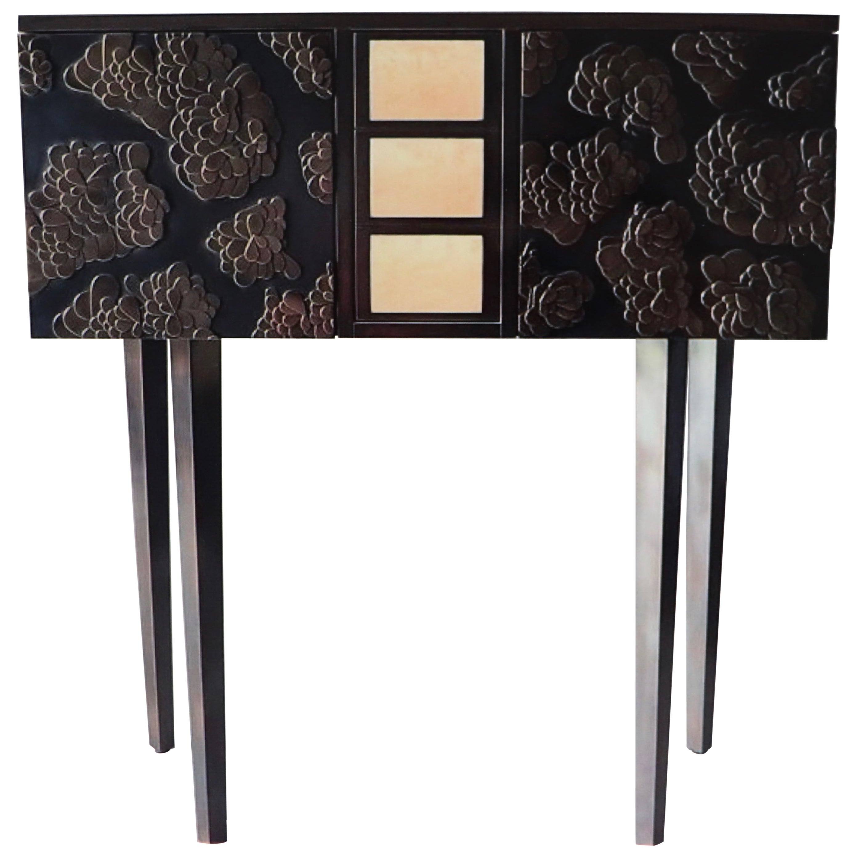 Armadio in bronzo con motivo floreale di Frédérique Domergue - Edizione limitata in vendita