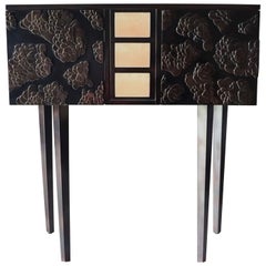 Bronze Cabinet Floral Pattern by Frédérique Domergue - Limited Edition
