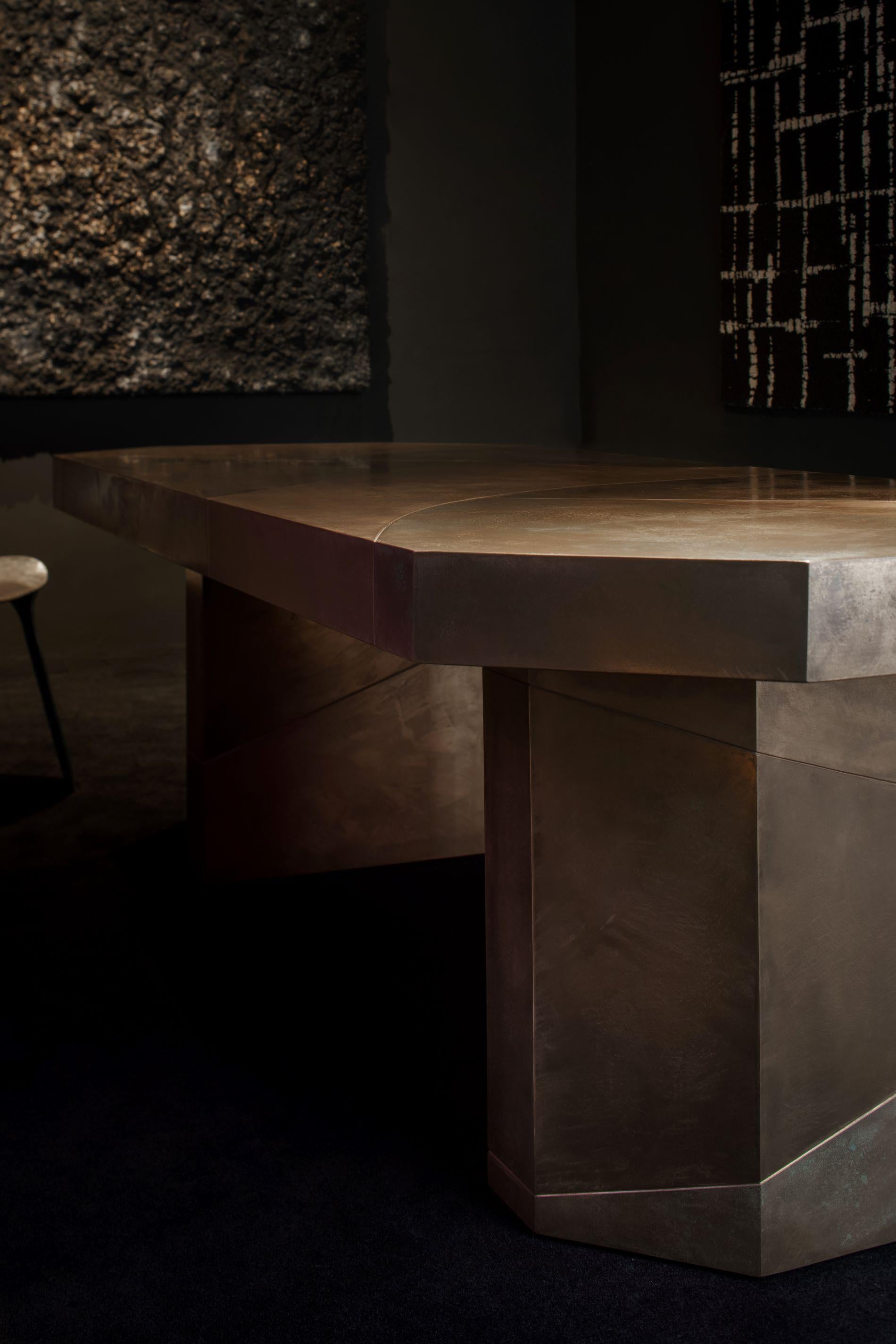 Table de salle à manger Callisto en bronze de Matteo Cibic pour Delvis Unlimited  en vente 9