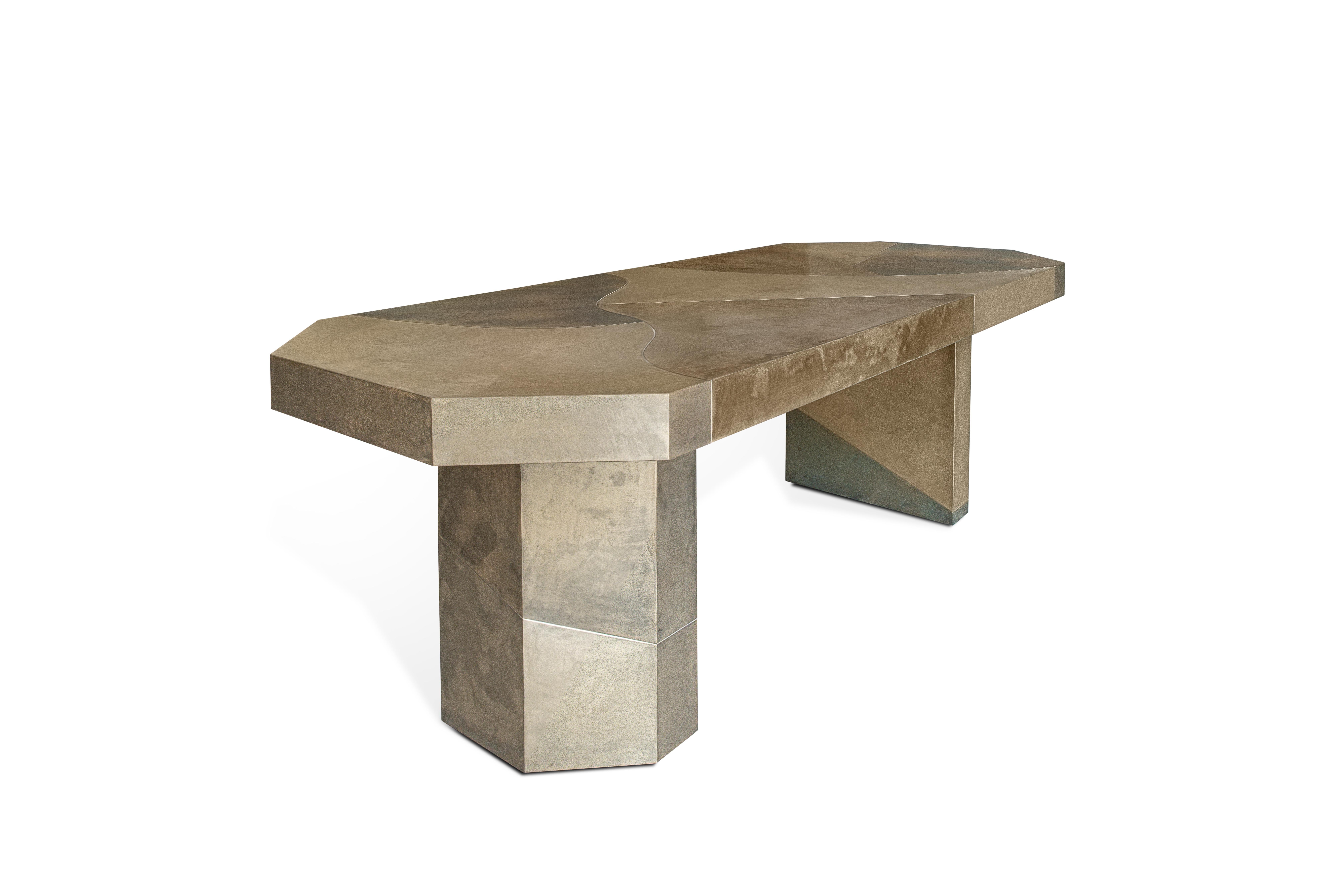 Effet bronze Table de salle à manger Callisto en bronze de Matteo Cibic pour Delvis Unlimited  en vente