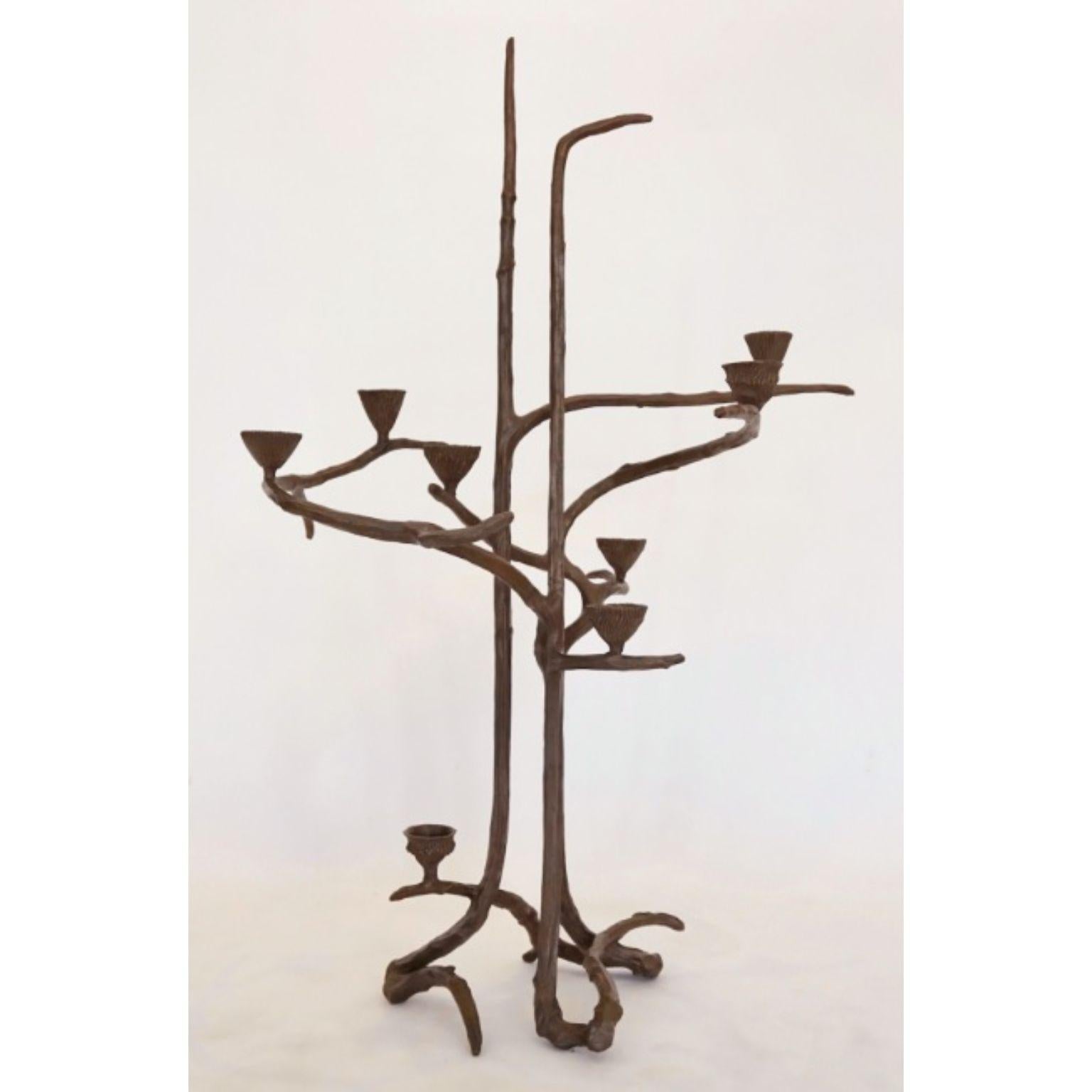 Bronze Candelabra by Mary Brogger
Dimensions: W 61 cm x D 71 cm x H 104 cm.
Materials: Bronze with Silver Nitrate Patina.
Also available in other finishes and dimensions.

Mary Brogger is an internationally recognized artist whose diverse