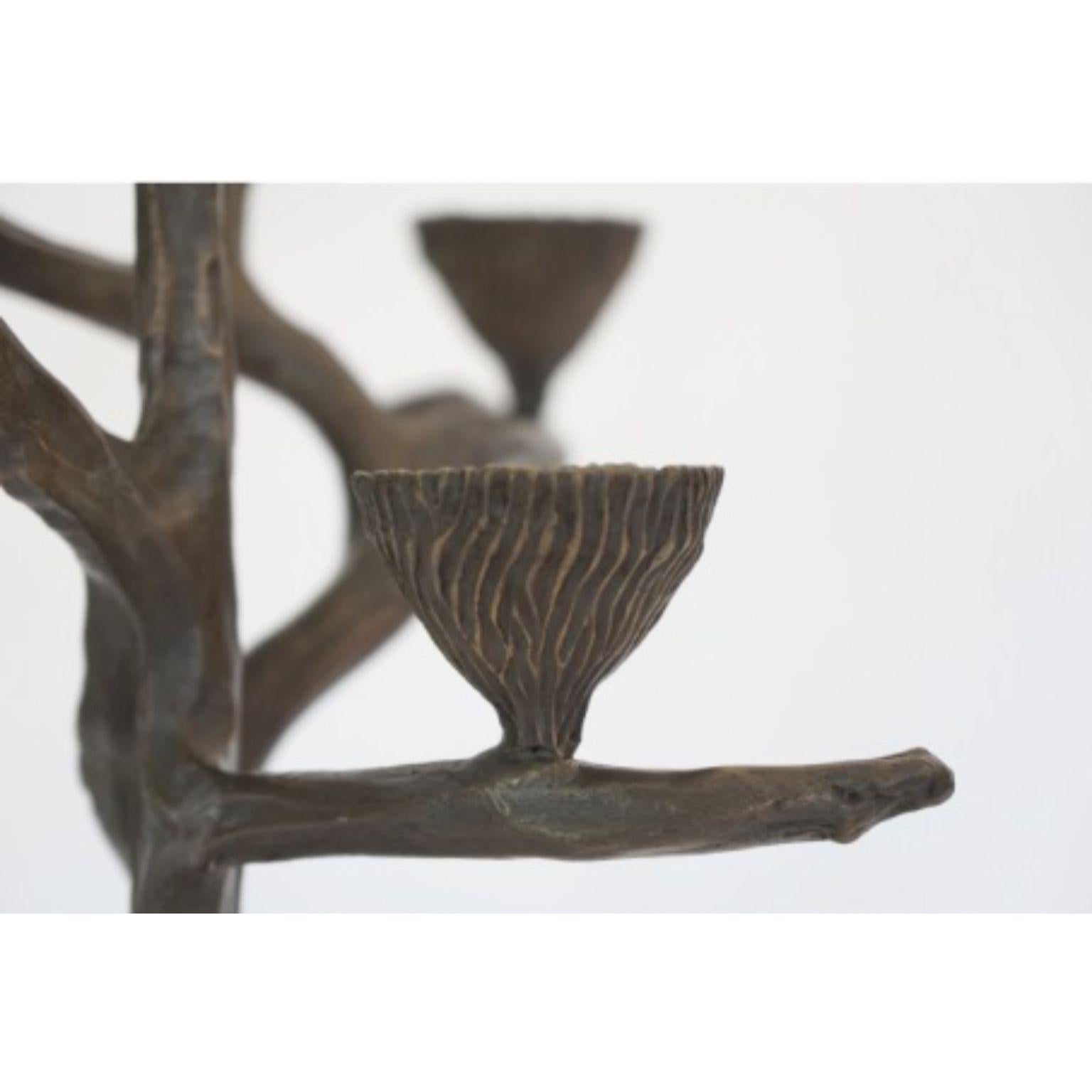 Modern Bronze Candelabra by Mary Brōgger For Sale