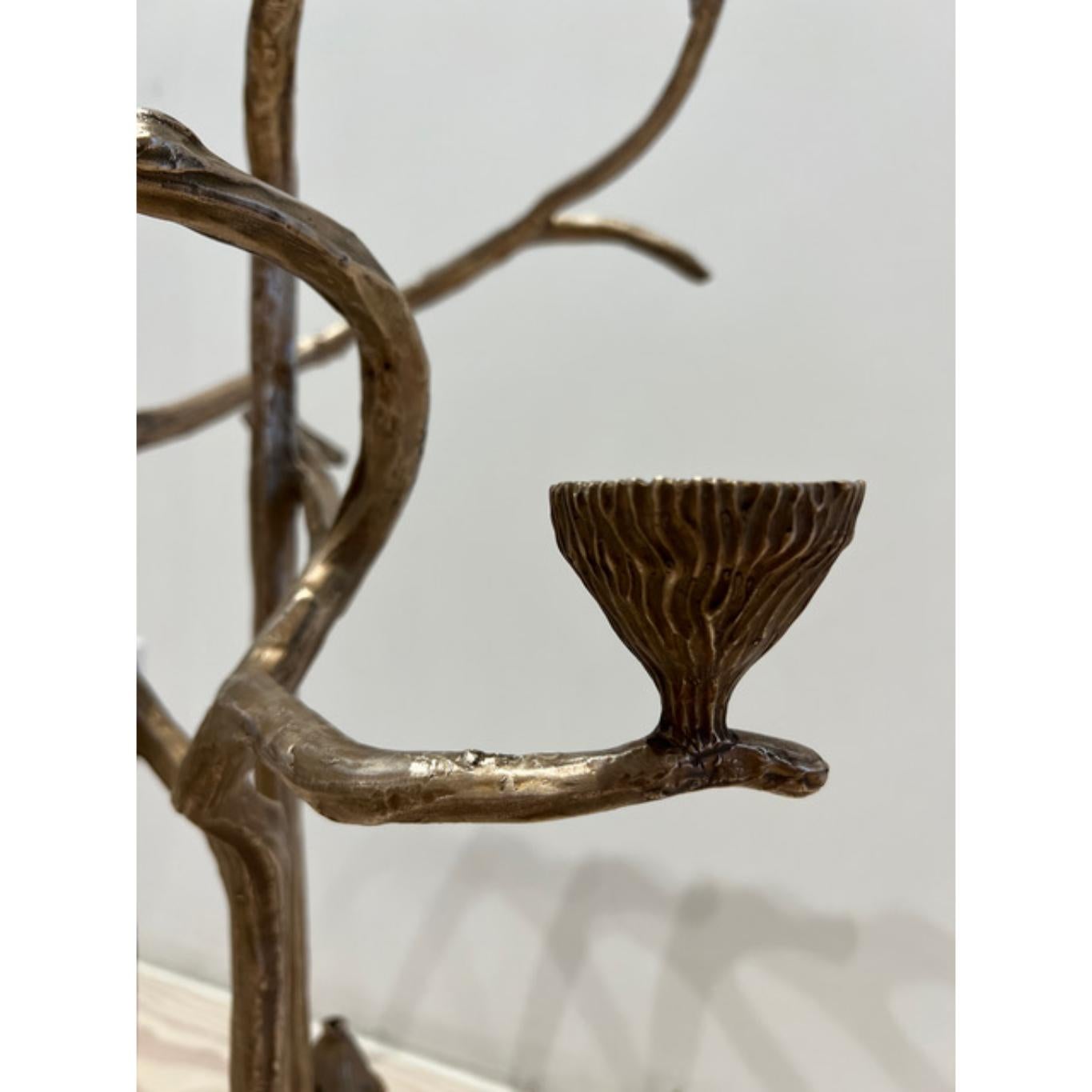 Bronze Candelabra by Mary Brōgger In New Condition For Sale In Geneve, CH