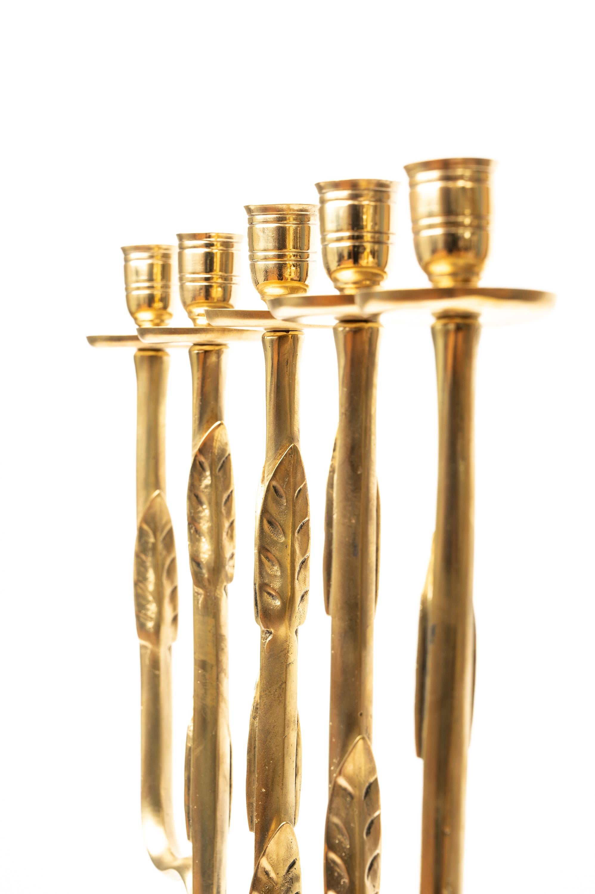 Finnish Bronze Candelabra by Paavo Tynell for Taito Oy, 1920s For Sale