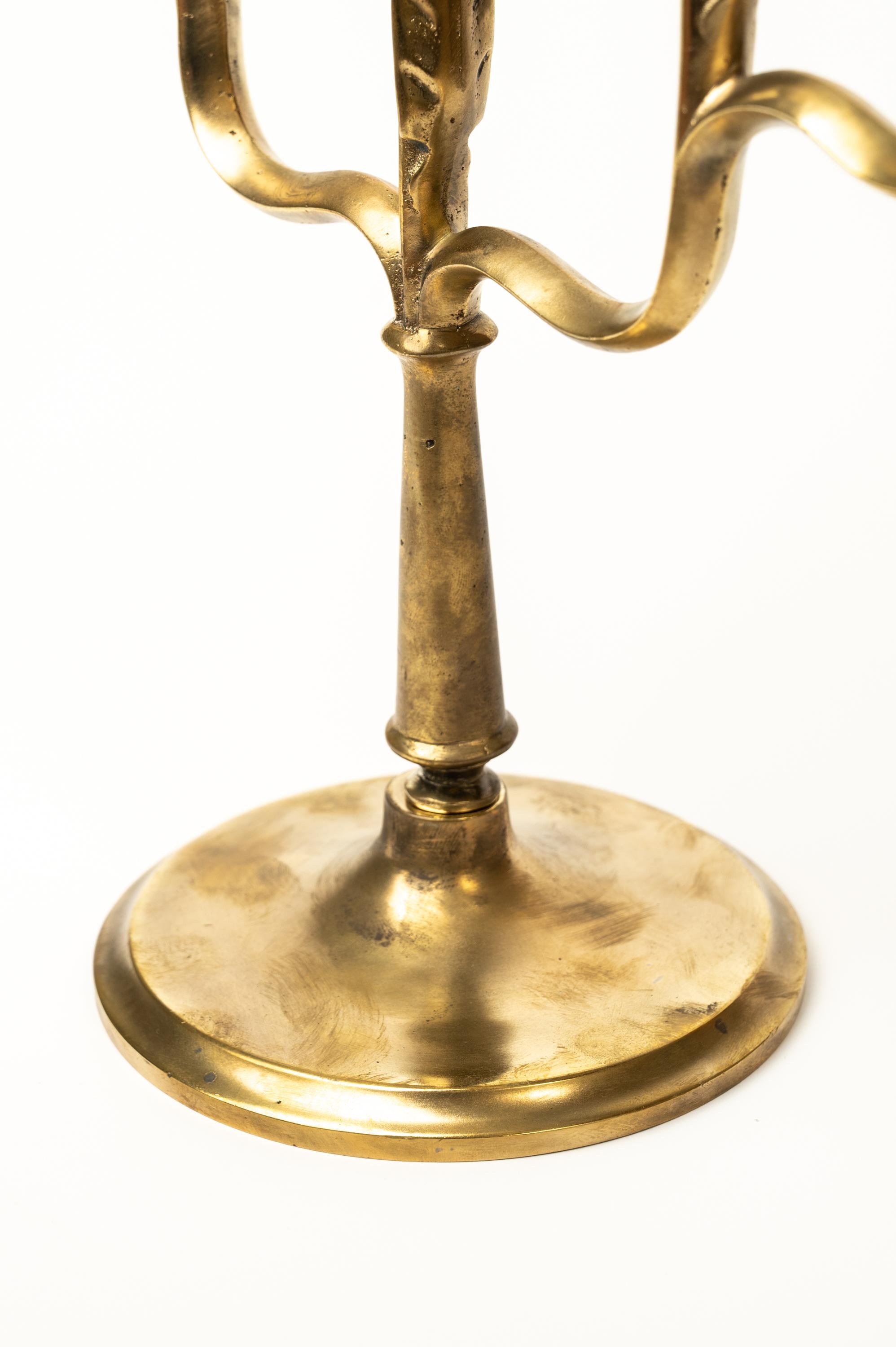 Bronze Candelabra by Paavo Tynell for Taito Oy, 1920s In Good Condition For Sale In Helsinki, FI