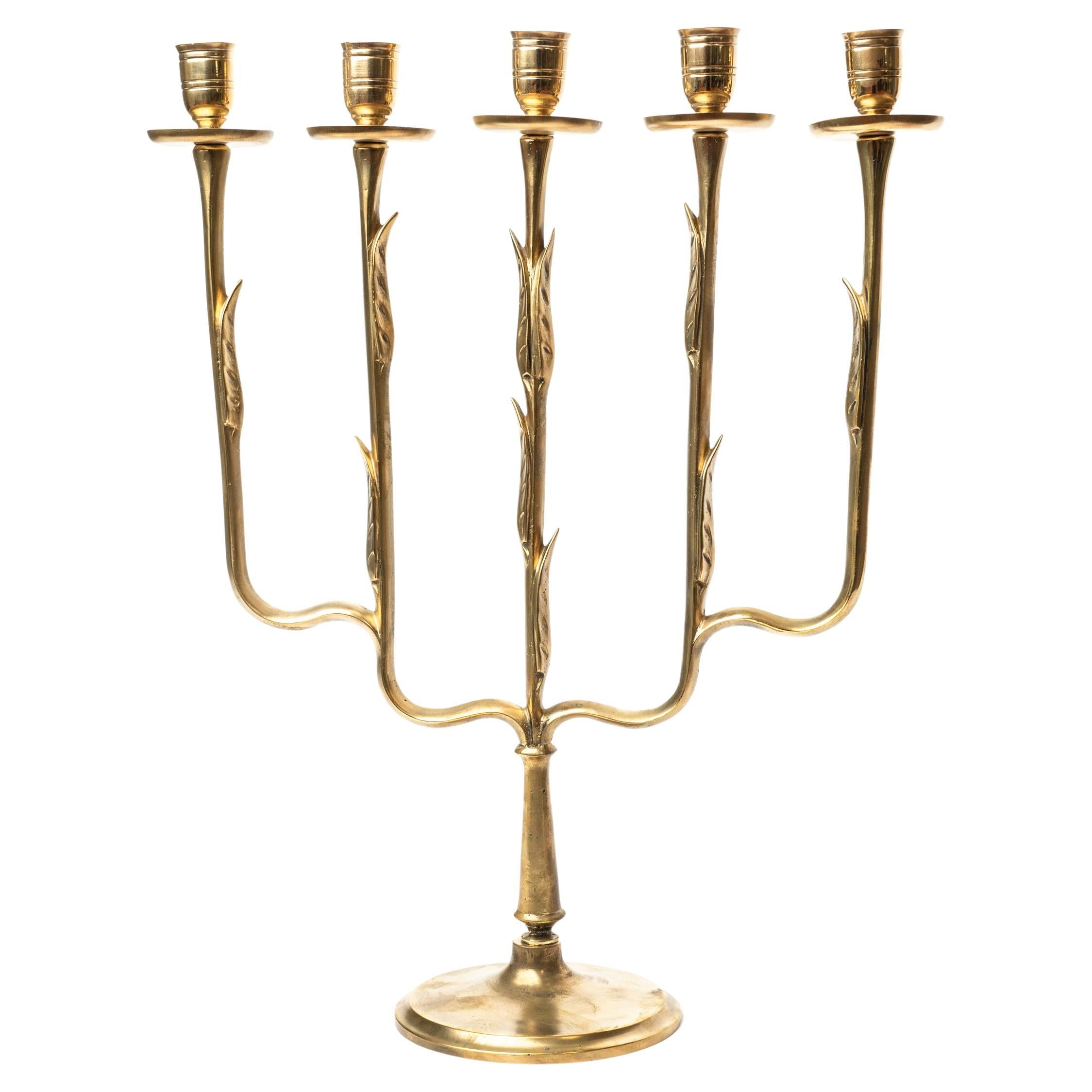 Bronze Candelabra by Paavo Tynell for Taito Oy, 1920s For Sale