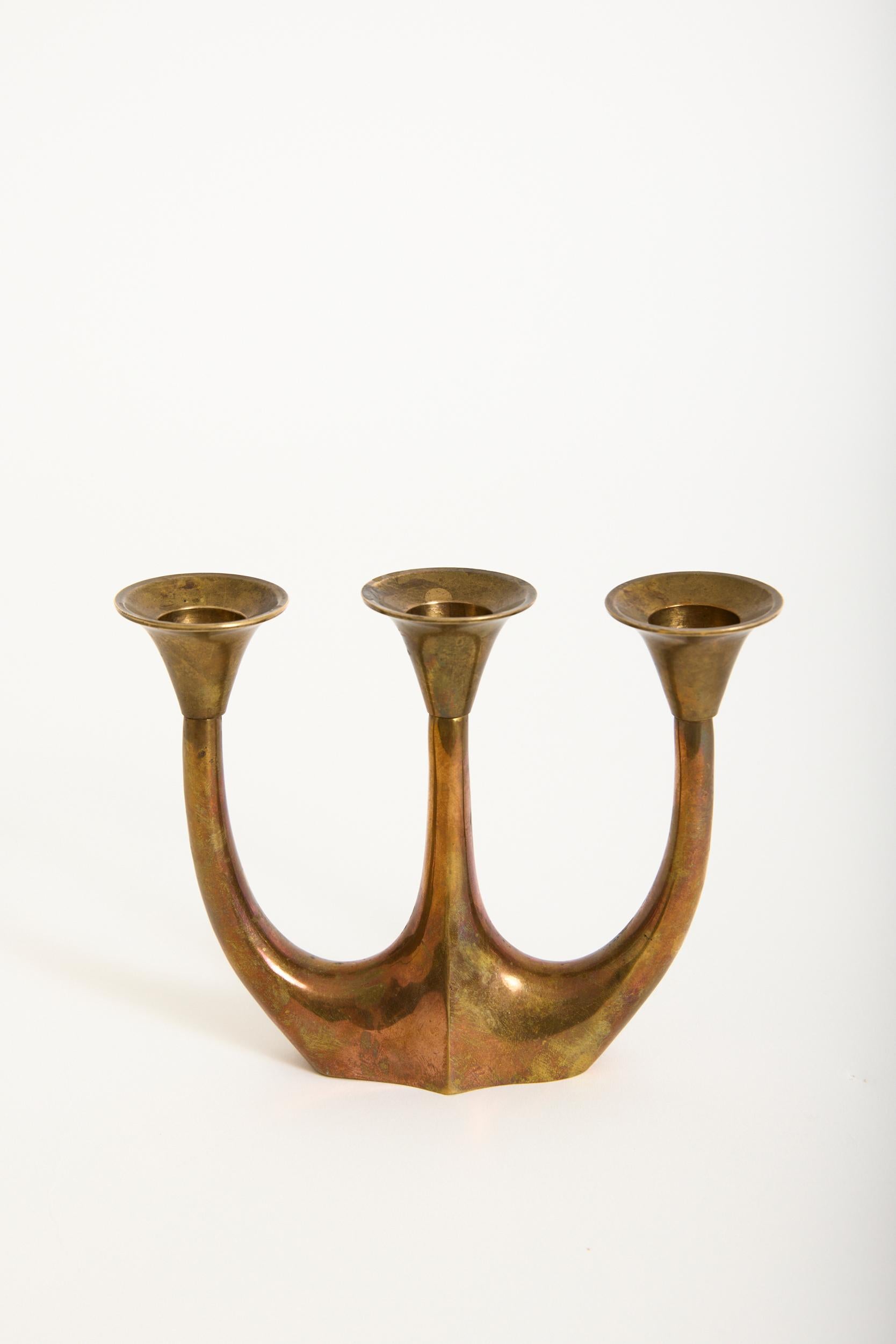 Mid-Century Modern Bronze Candelabra For Sale