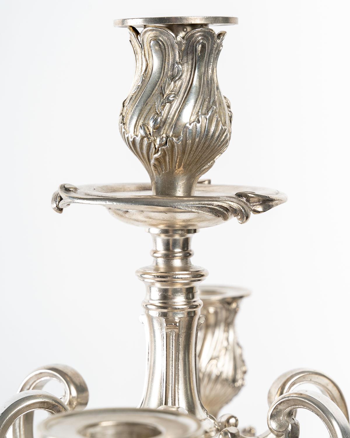 Bronze Candelabras, Napoleon III Period, Signed Christofle In Good Condition In Saint-Ouen, FR