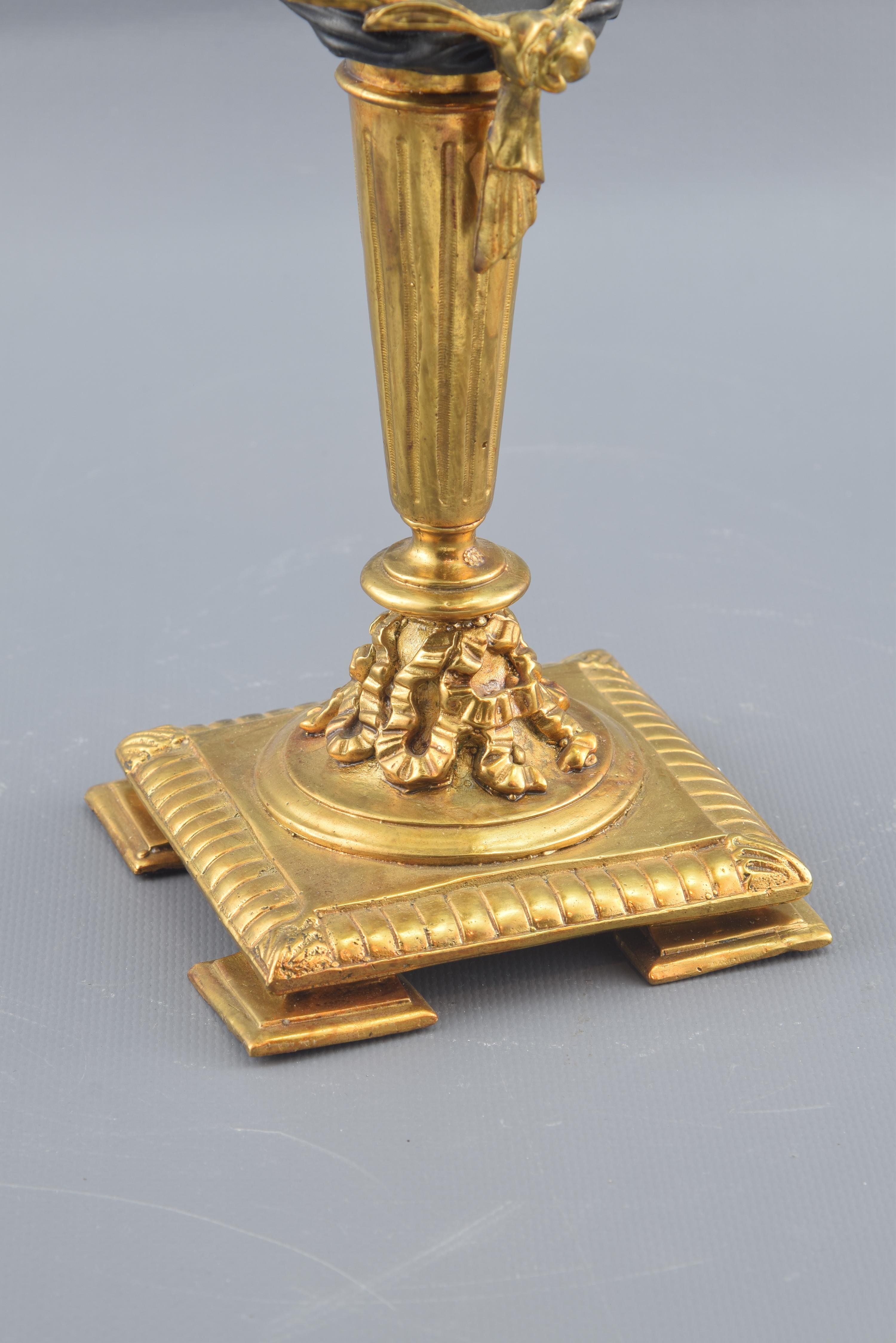 20th Century Bronze Candleholder, Bronze, after Empire Style