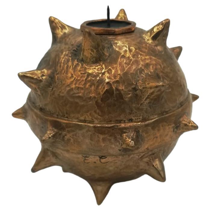 Bronze Candle Holder "ROMA" Collection (P) Sphaerae Small Limited Edition For Sale
