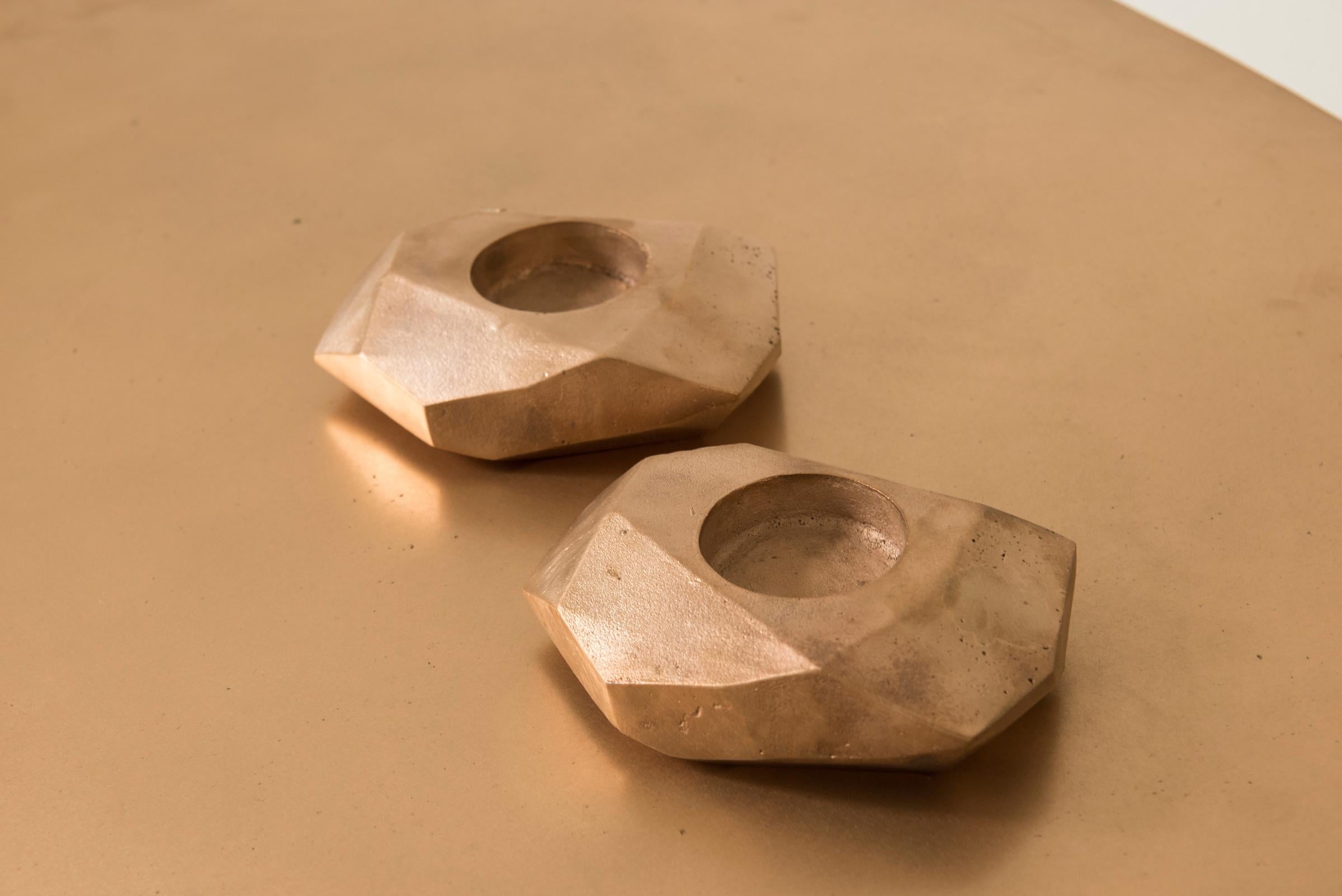 Portacandele in bronzo 