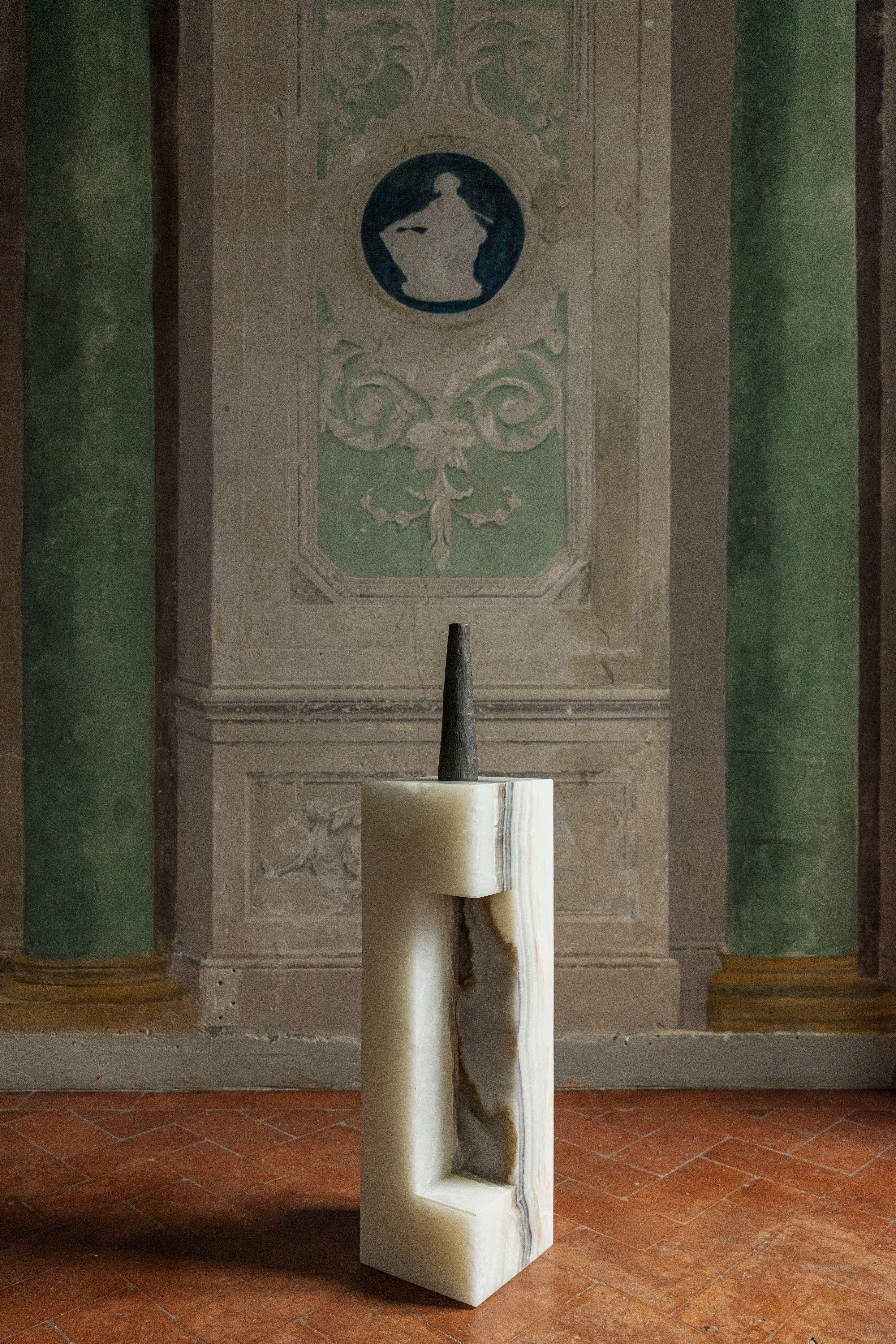 Contemporary Bronze Candle Pillar by Rick Owens