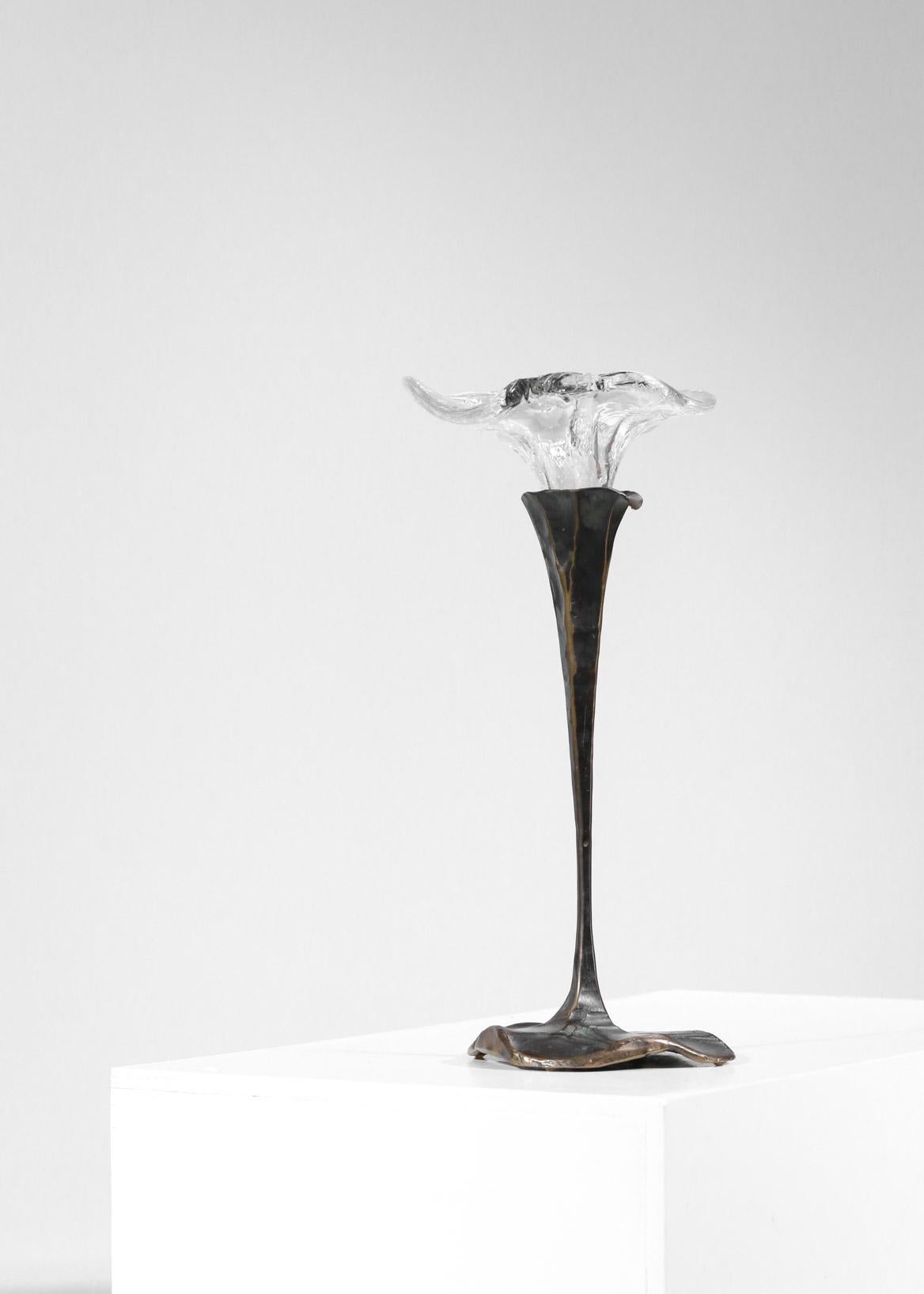 Hand-Crafted Bronze Candleholder from Lothar Klute German Design