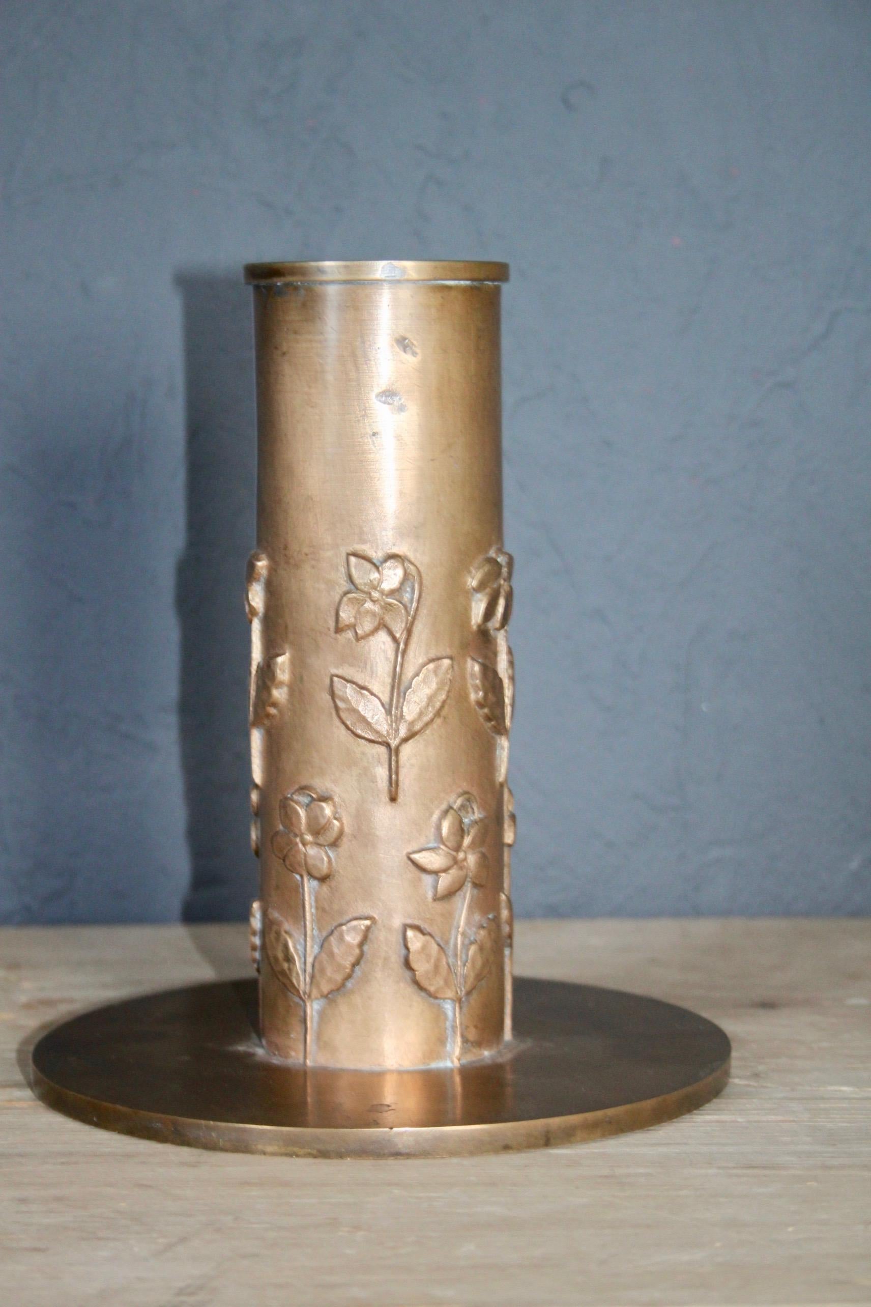 Bronze candlestick.