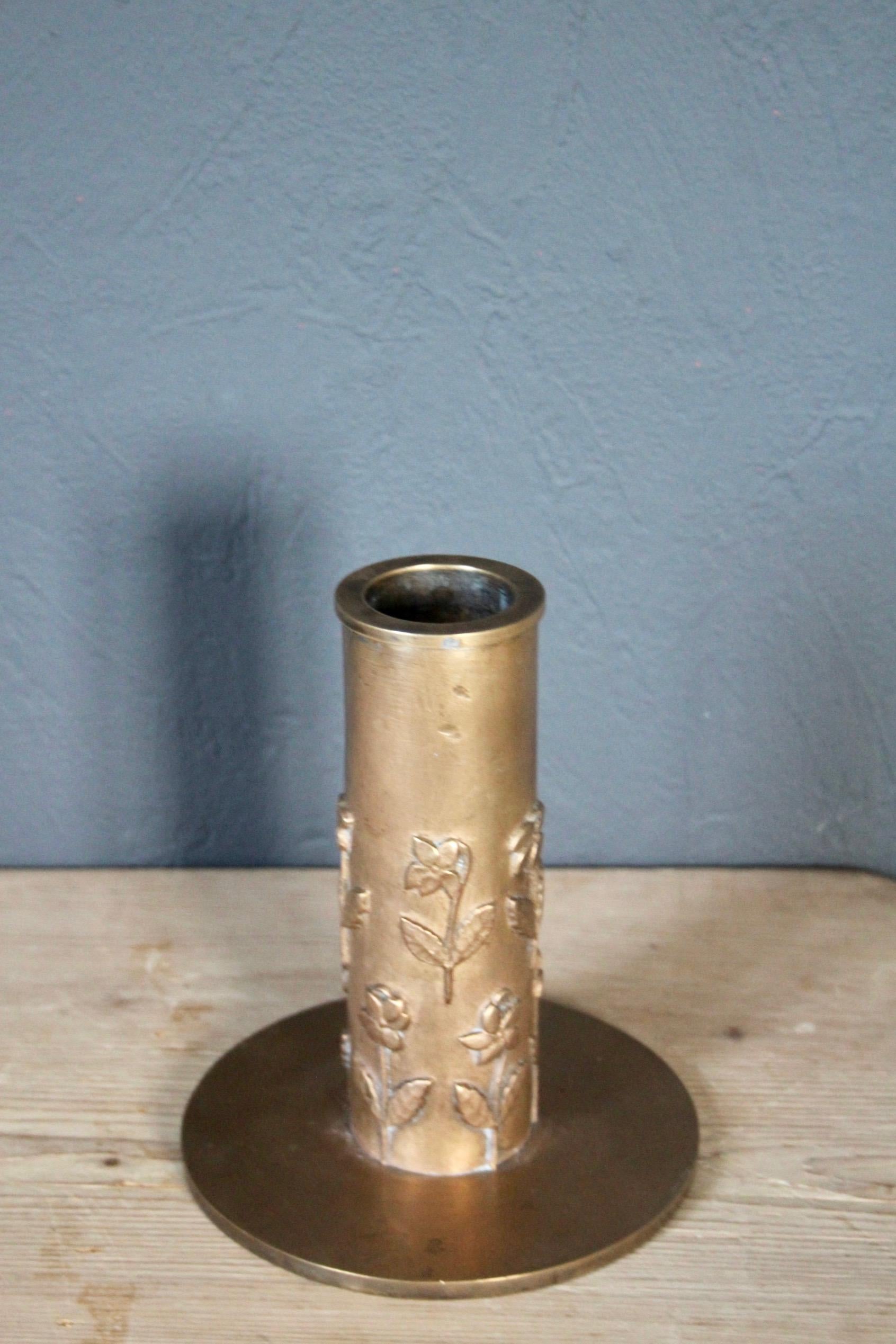 European Bronze Candlestick
