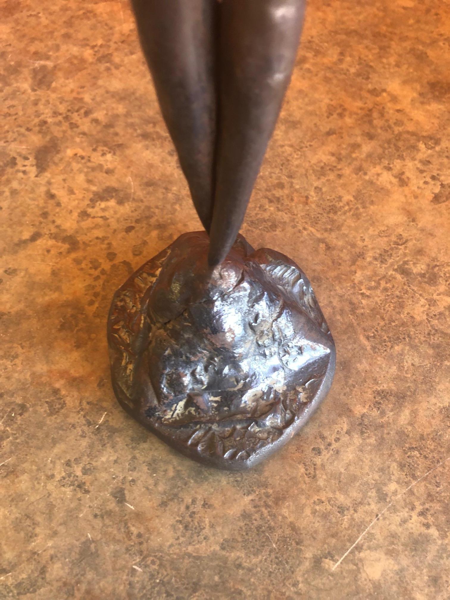 Bronze Candlestick of a Nude Woman 2