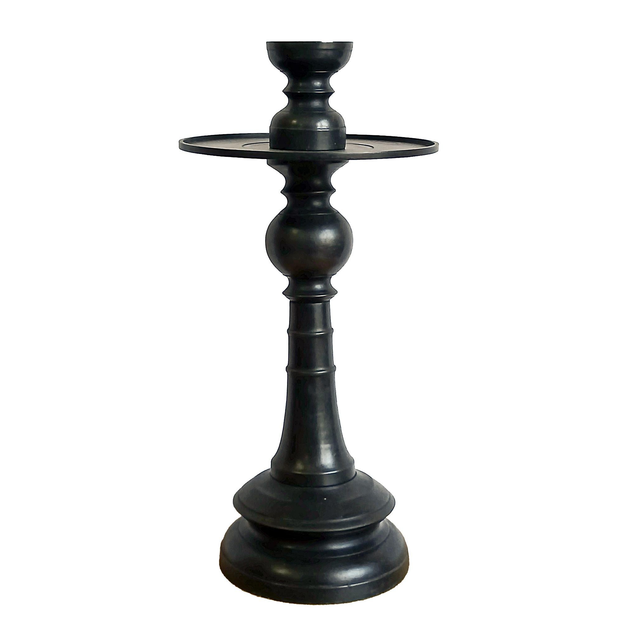 Bronze Candlestick with Removable Top, 16 inches For Sale 6