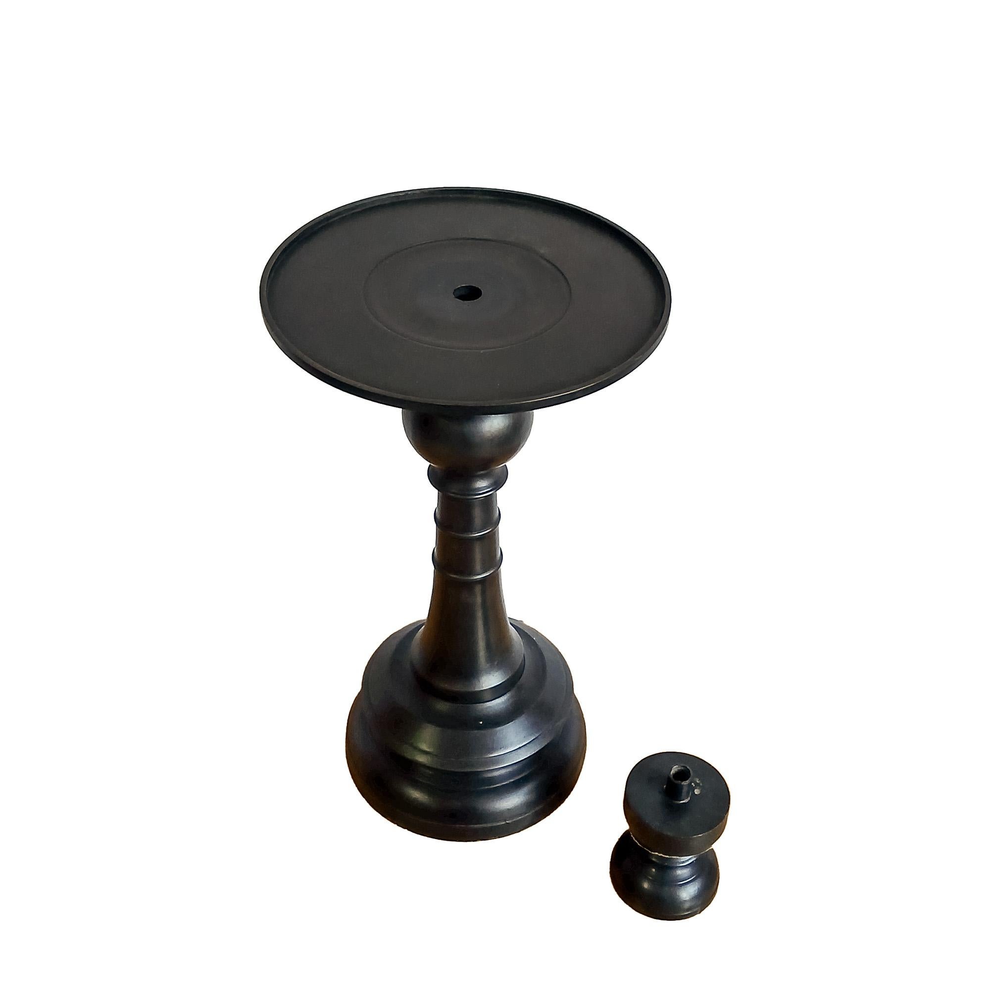 Bronze Candlestick with Removable Top, 16 inches For Sale 10