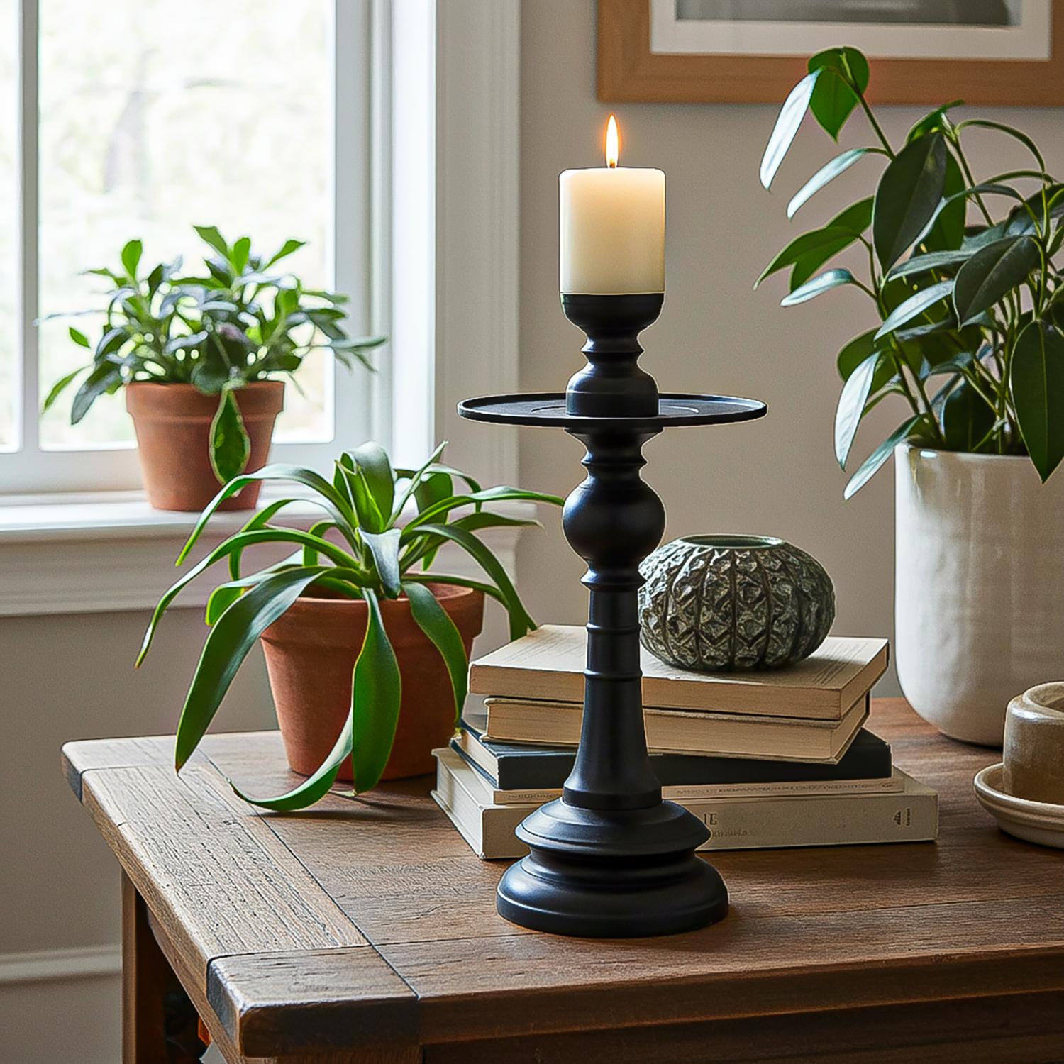 Bronze Candlestick with Removable Top, 16 inches For Sale 11