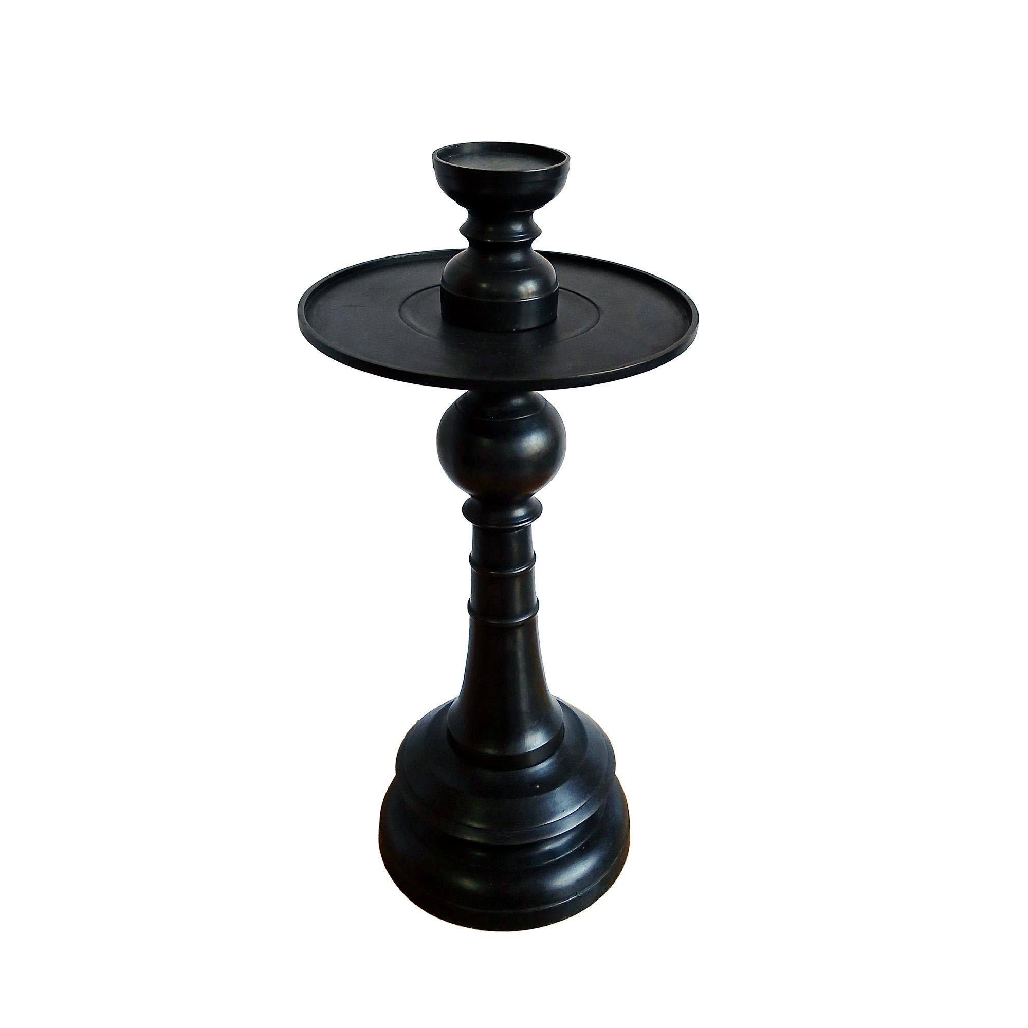 Indonesian Bronze Candlestick with Removable Top, 16 inches For Sale