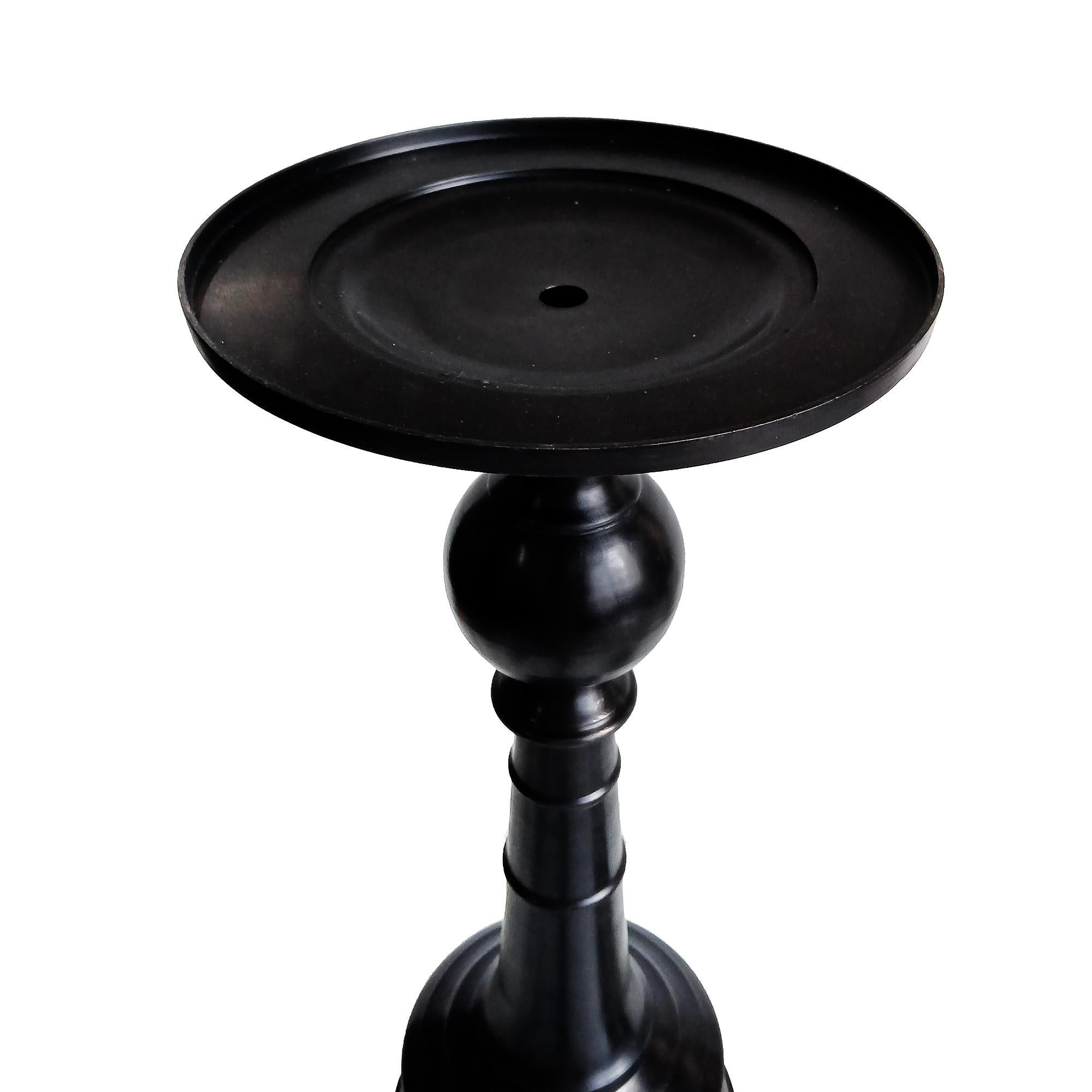 Bronze Candlestick with Removable Top, 25 inches For Sale 3