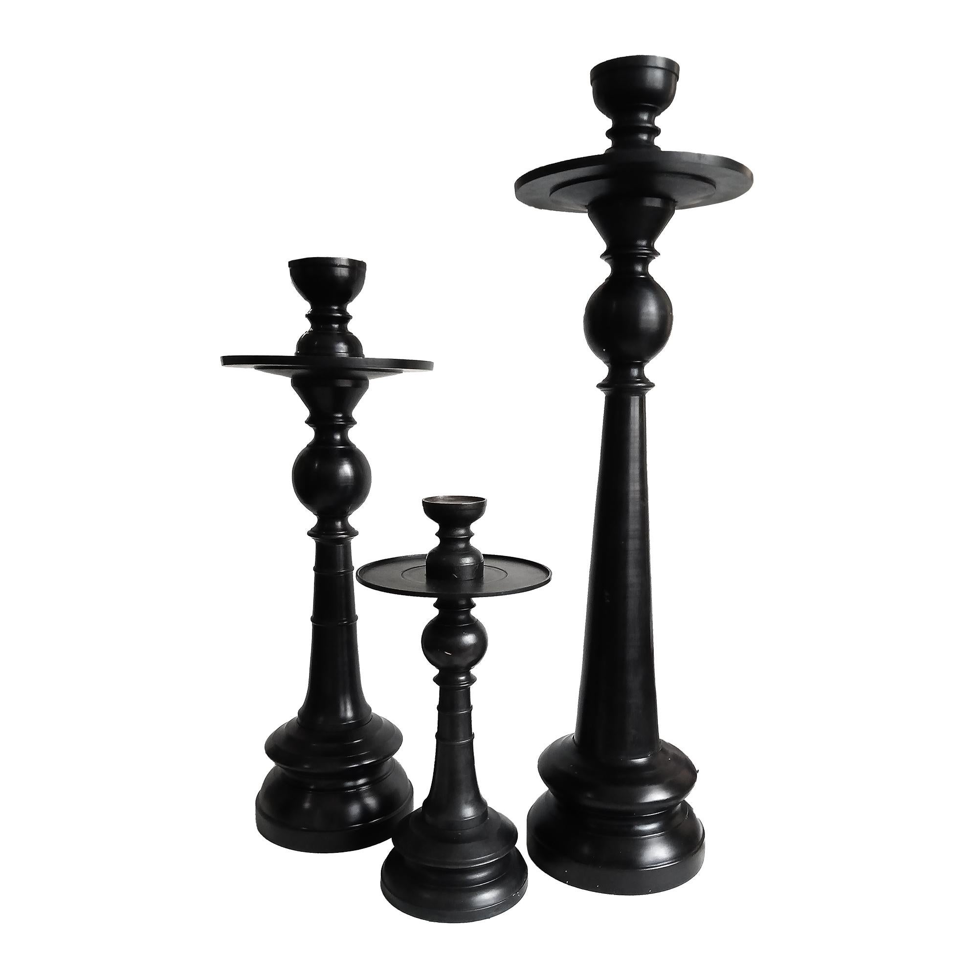 Bronze Candlestick with Removable Top, 25 inches For Sale 7