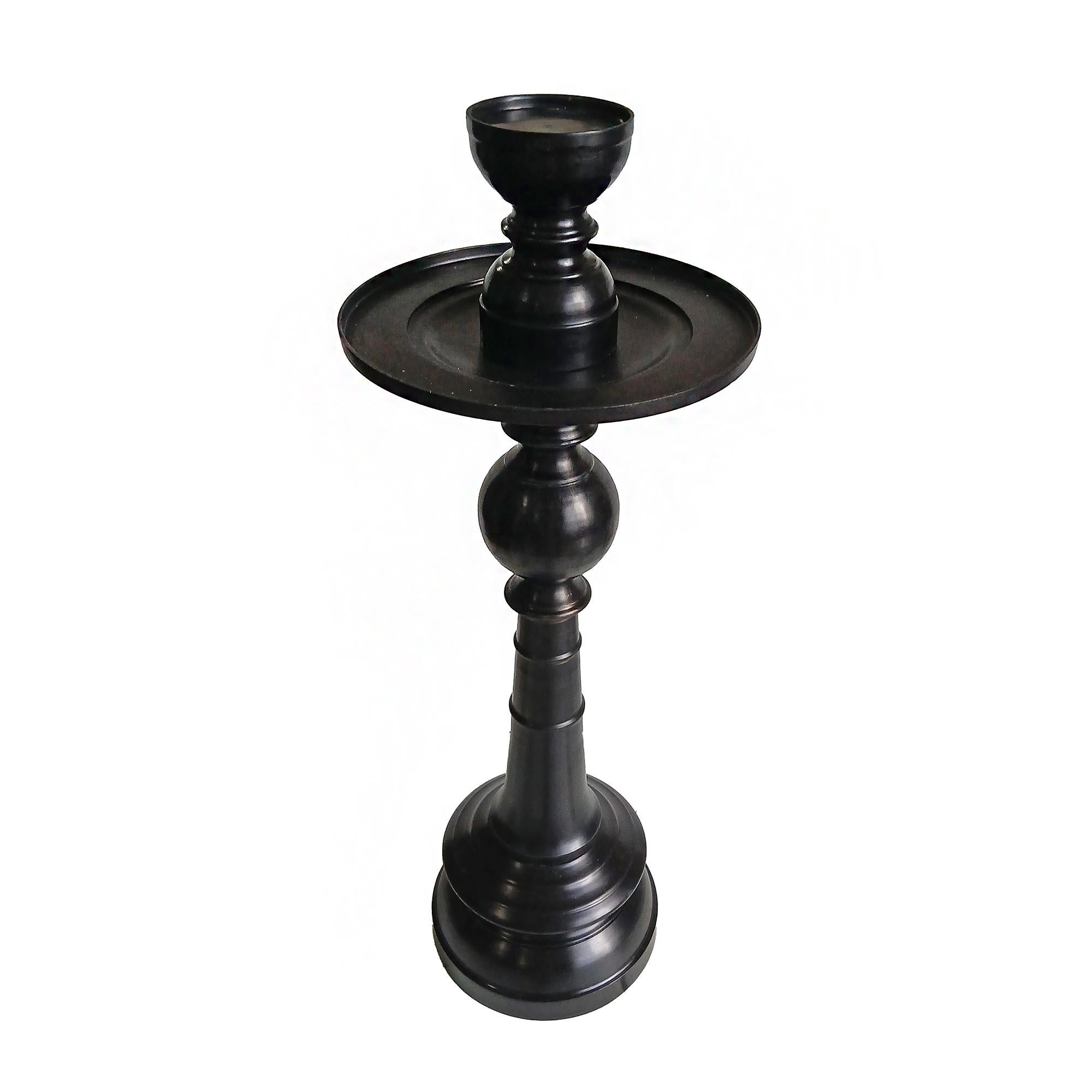 Modern Bronze Candlestick with Removable Top, 25 inches For Sale