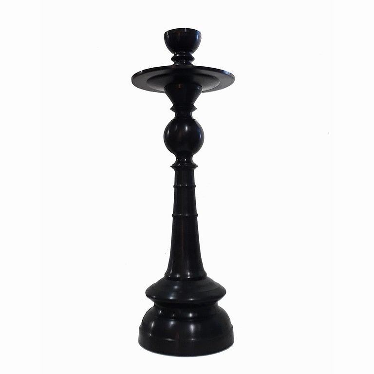 Bronze Candlestick with Removable Top For Sale at 1stDibs