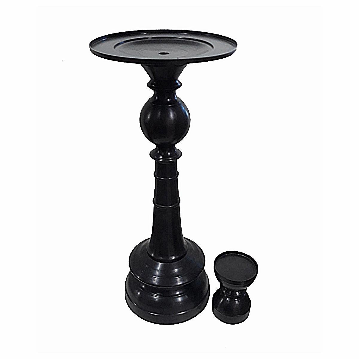 Indonesian Bronze Candlestick with Removable Top