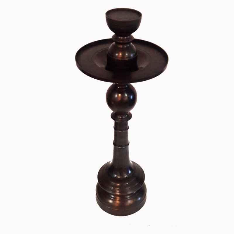 Bronze Candlestick with Removable Top In Excellent Condition In New York, NY
