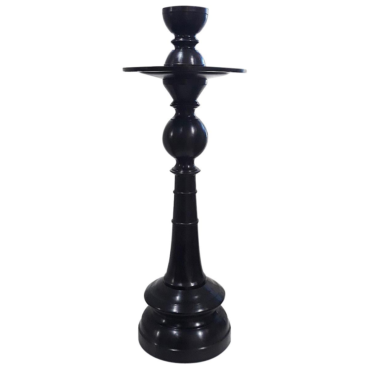 Bronze Candlestick with Removable Top