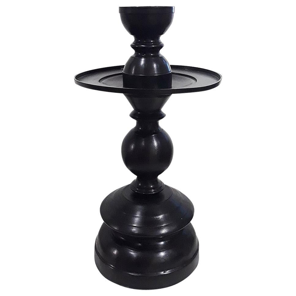 Bronze Candlestick with Removable Top, Medium Size For Sale