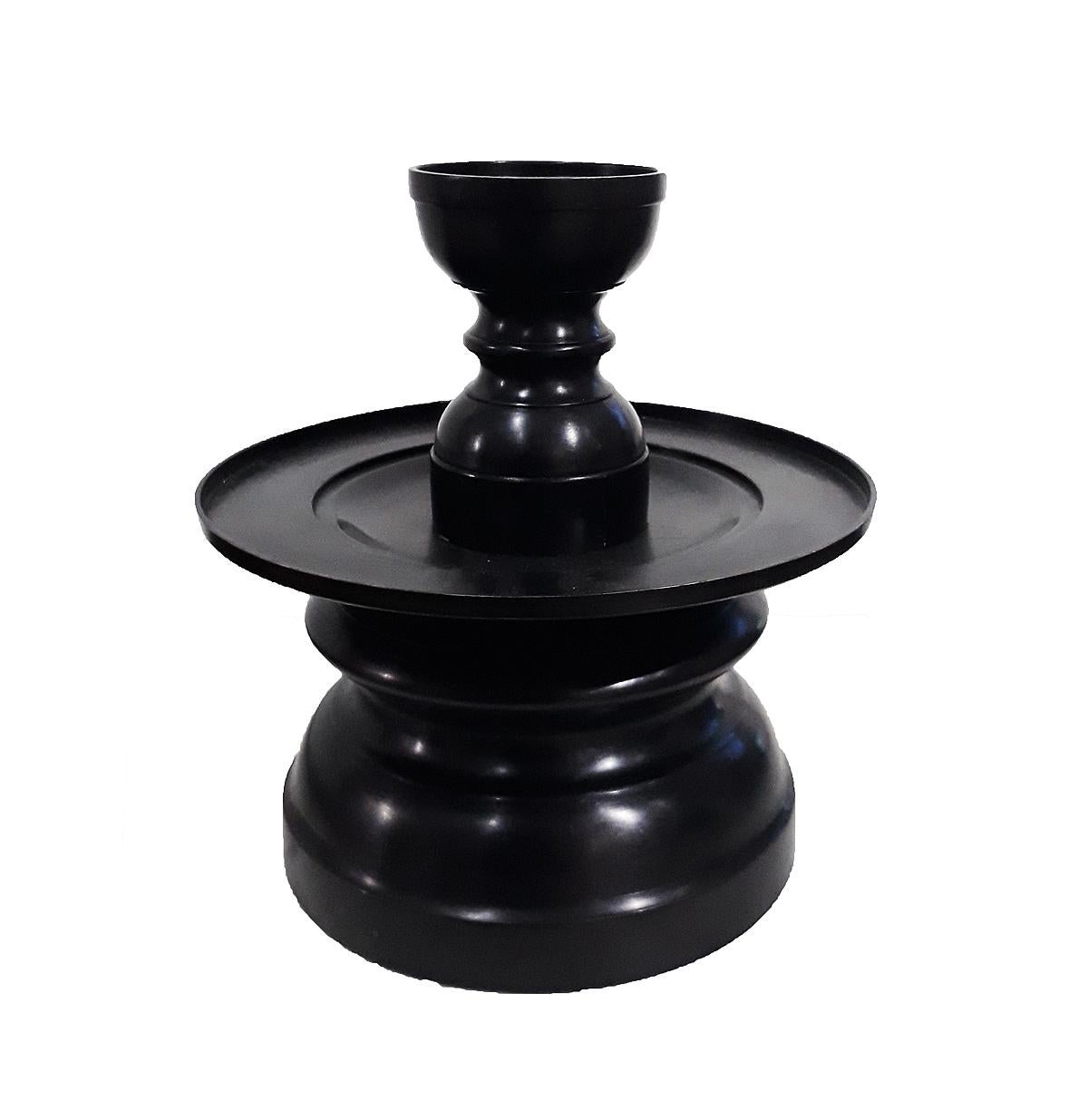 Modern Bronze Candlestick with Removable Top, Small Size For Sale
