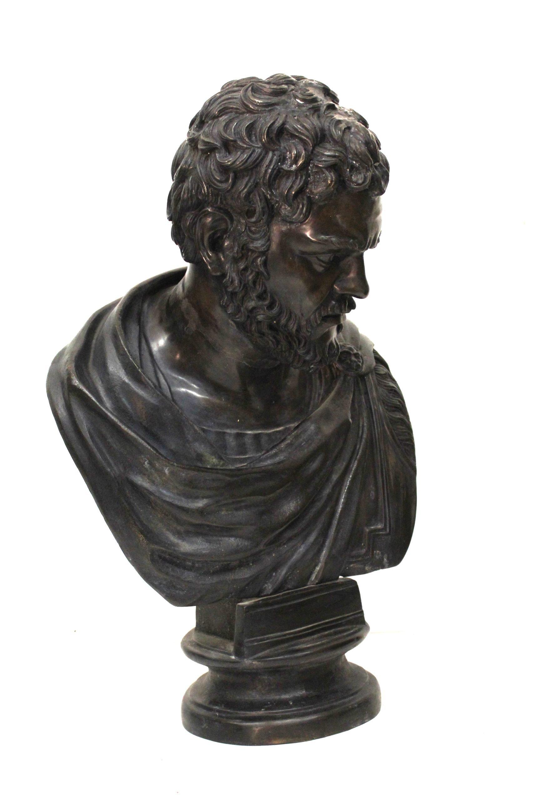 Bronze Caracalla bust In Good Condition For Sale In Rome, IT