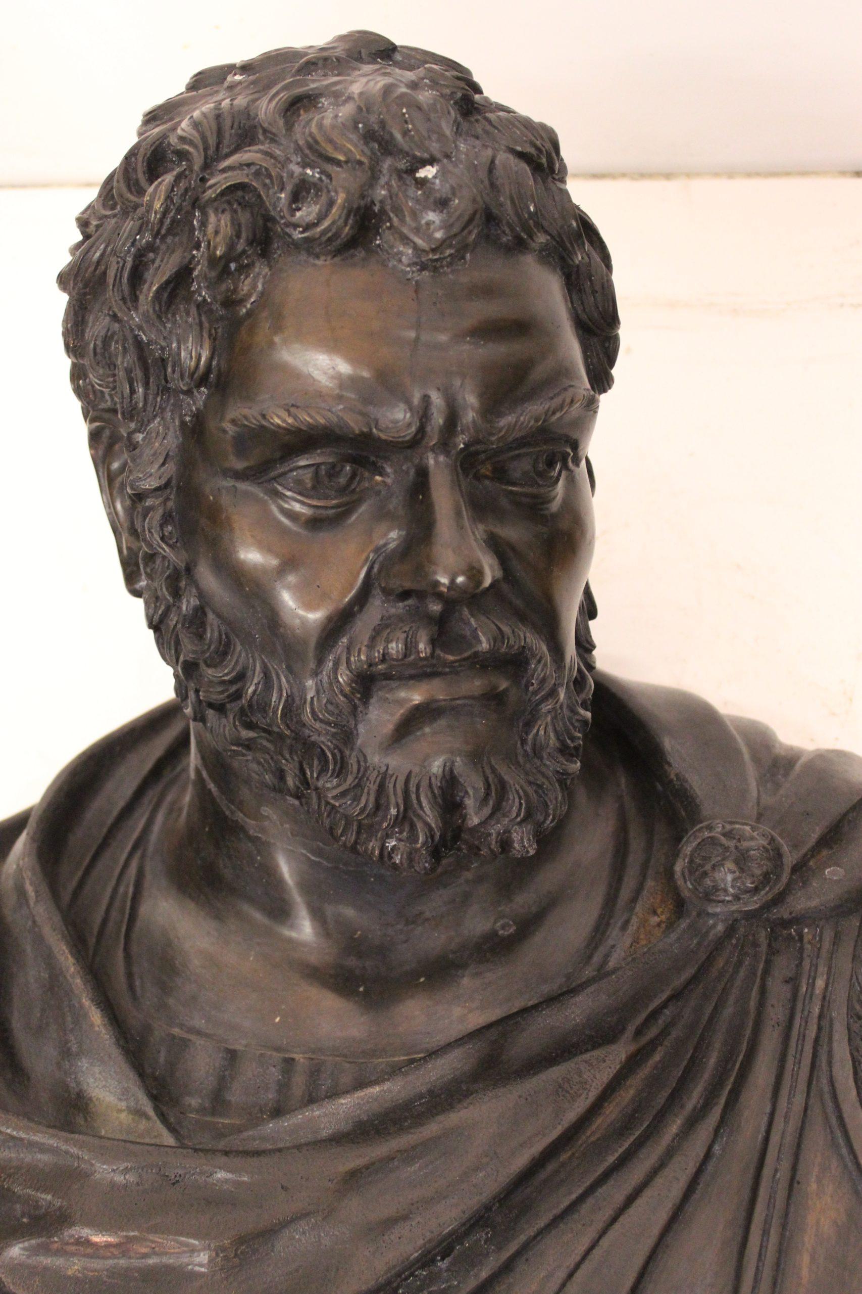 20th Century Bronze Caracalla bust For Sale
