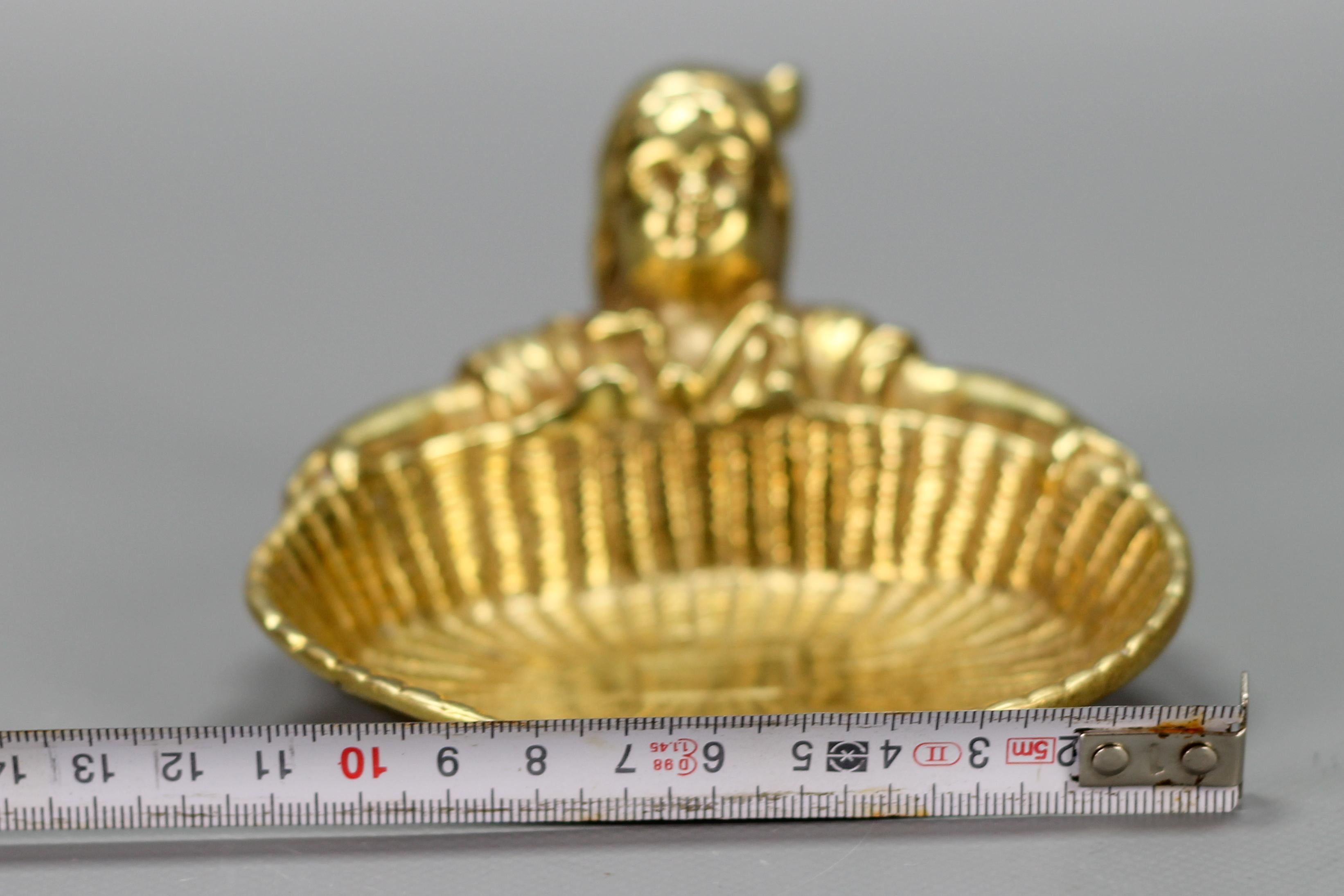 Bronze Card Tray or Pin Tray, Vide-Poche Dwarf with a Basket 10
