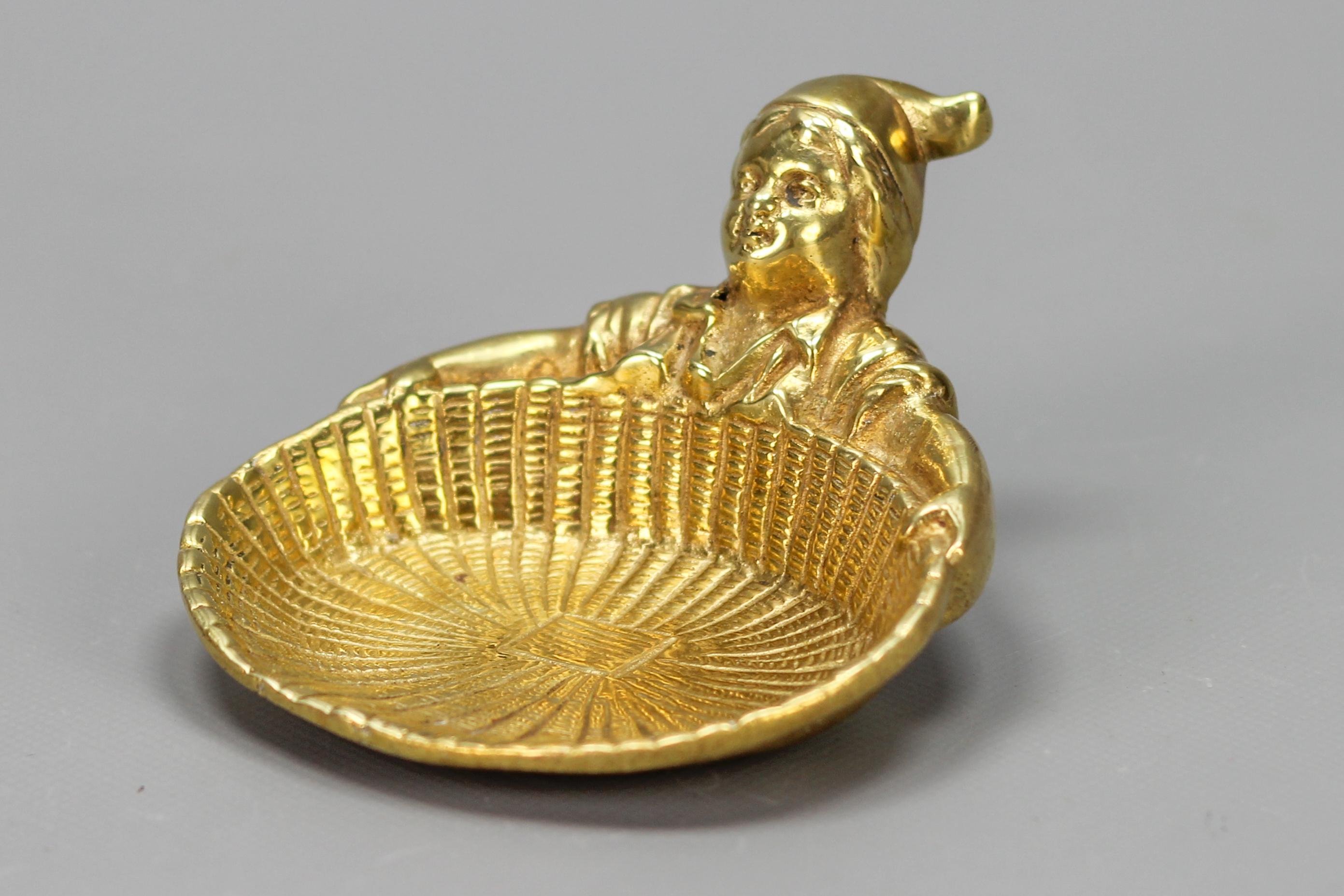 Bronze Card Tray or Pin Tray, Vide-Poche Dwarf with a Basket 12