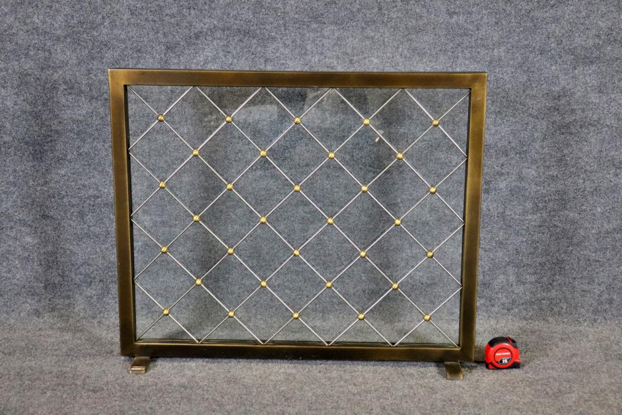 Metal Bronze Carole Gratale 1952 Fire Screen