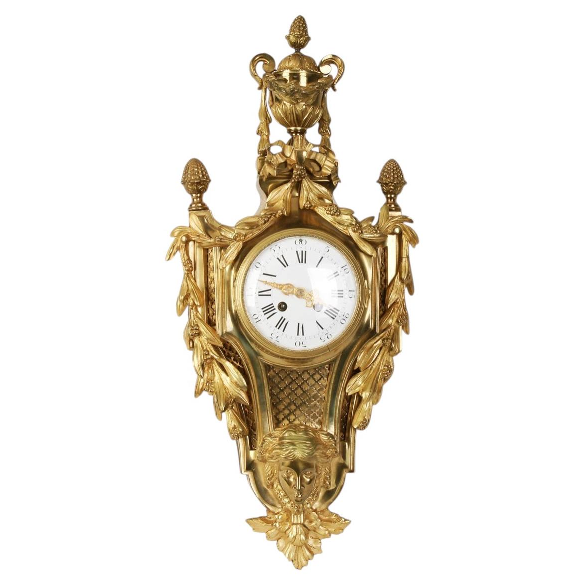 Horloge murale en bronze de style Cartel, France, seconde moitié du XIXe siècle