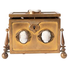 Bronze case decorated with cameos, 19th century, Napoleon III period.