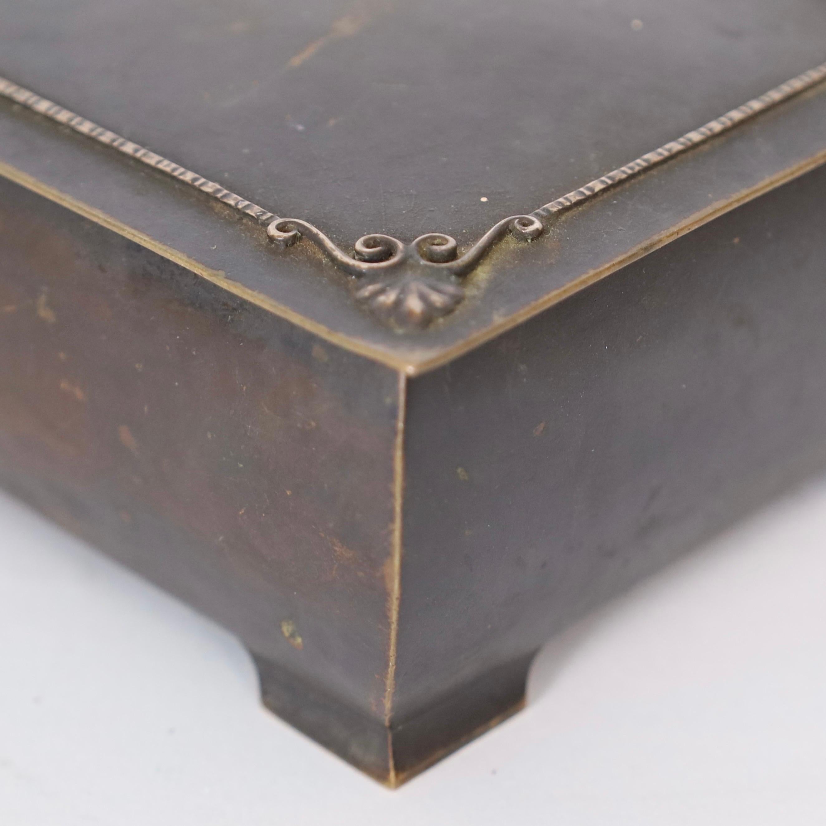 Bronzekommode von Just Andersen, 1920er-Jahre, Dänemark im Angebot 3