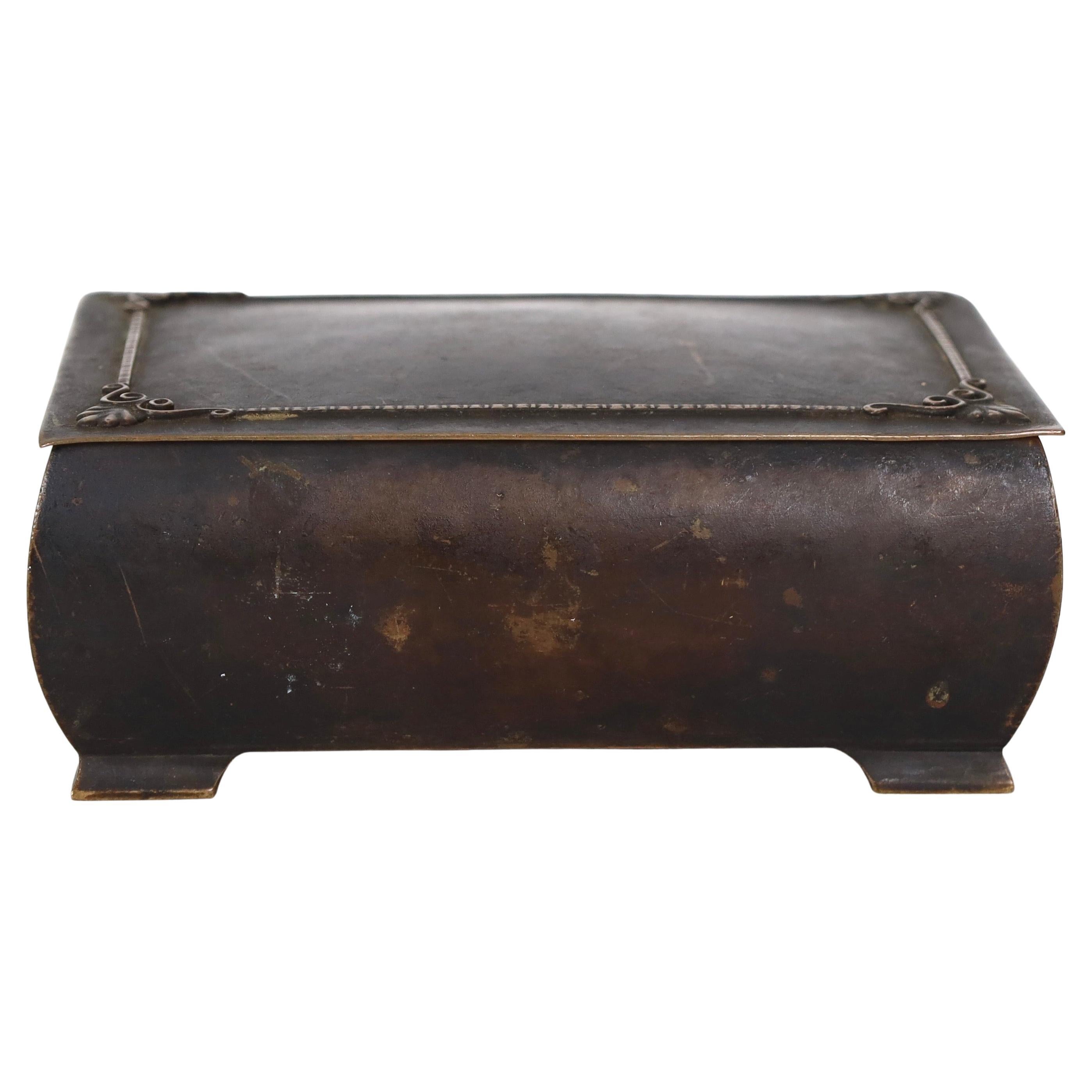 Bronze Casket by Just Andersen, 1920s, Denmark